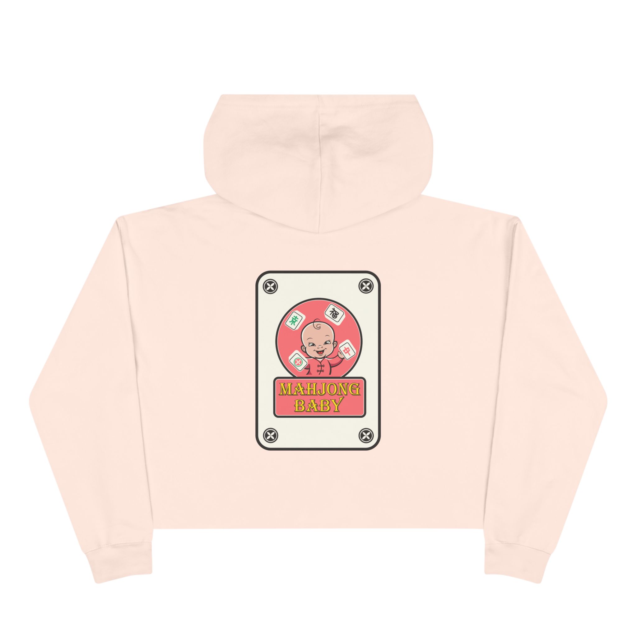 Mahjong Baby Crop Hoodie | Cute Mahjong Tile Graphic Hoodie for Game Lovers - Image 11