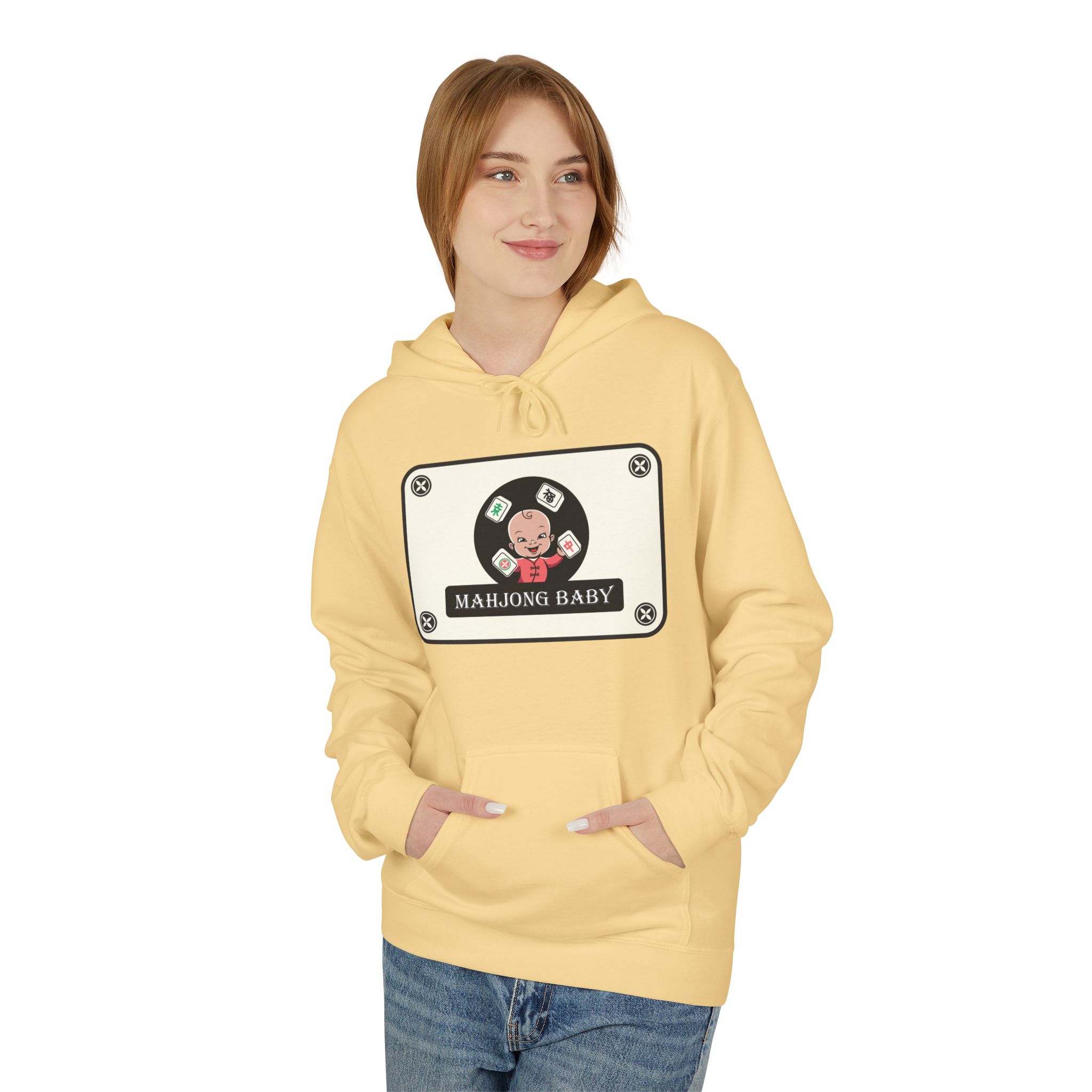 Mahjong Baby Hockey Hoodie | ‘Adventure Baby’ Retro Goalie Graphic Pullover - Image 33