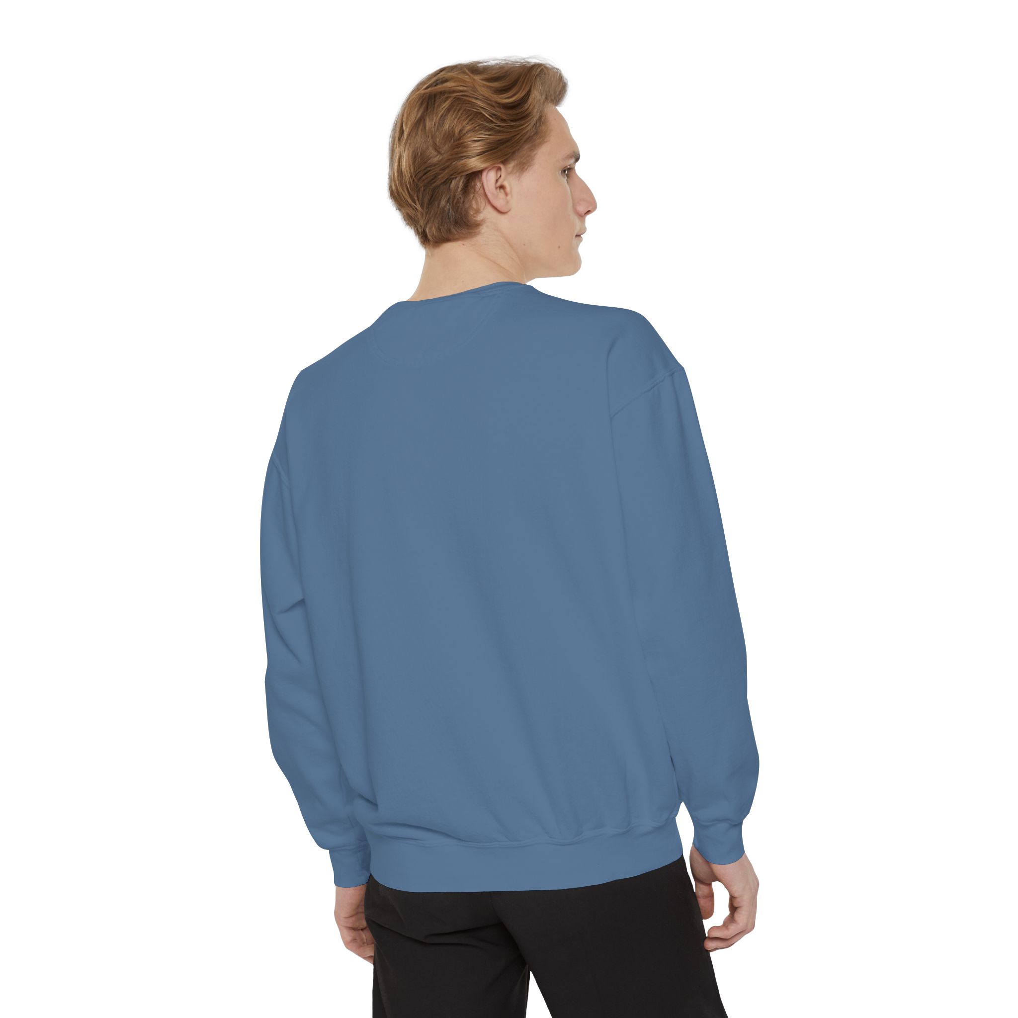 Mahjong Baby Sweatshirt | Unisex Garment-Dyed Crewneck in Baby Blue - Image 52
