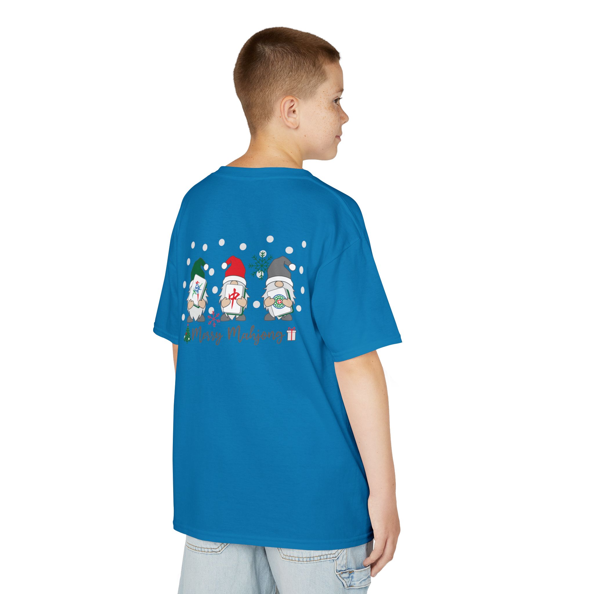 Merry Mahjong Baby Kids Tee | Holiday Mahjong Tree Graphic Shirt - Image 143