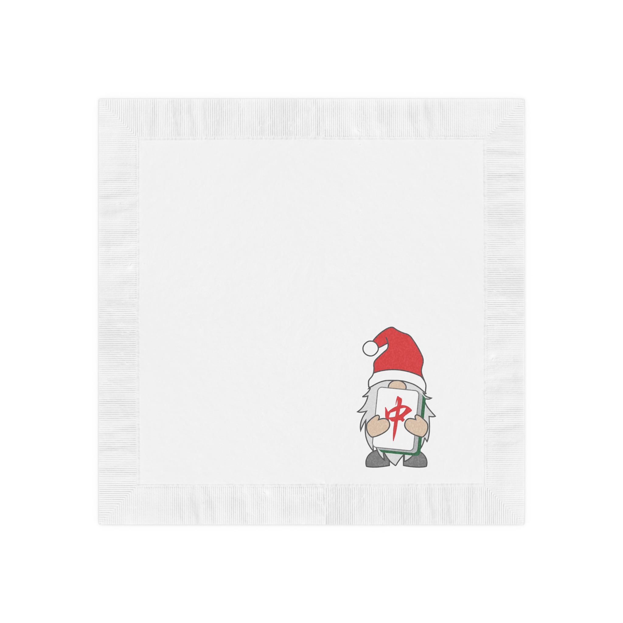 Merry Mahjong Winter Gnome Cocktail Napkins | Holiday Mahjong Party Napkins (50 or 100) - Image 14