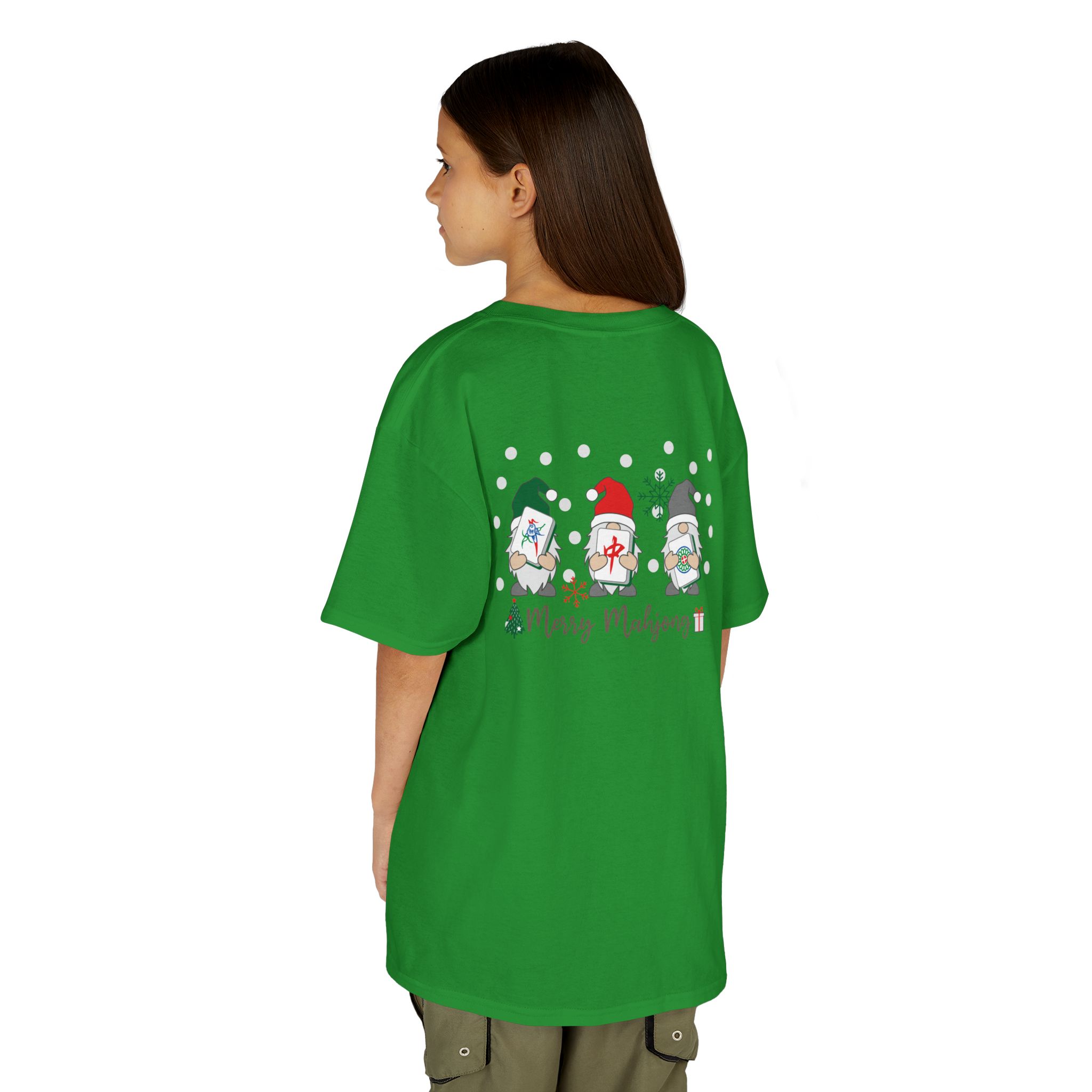 Merry Mahjong Baby Kids Tee | Holiday Mahjong Tree Graphic Shirt - Image 114