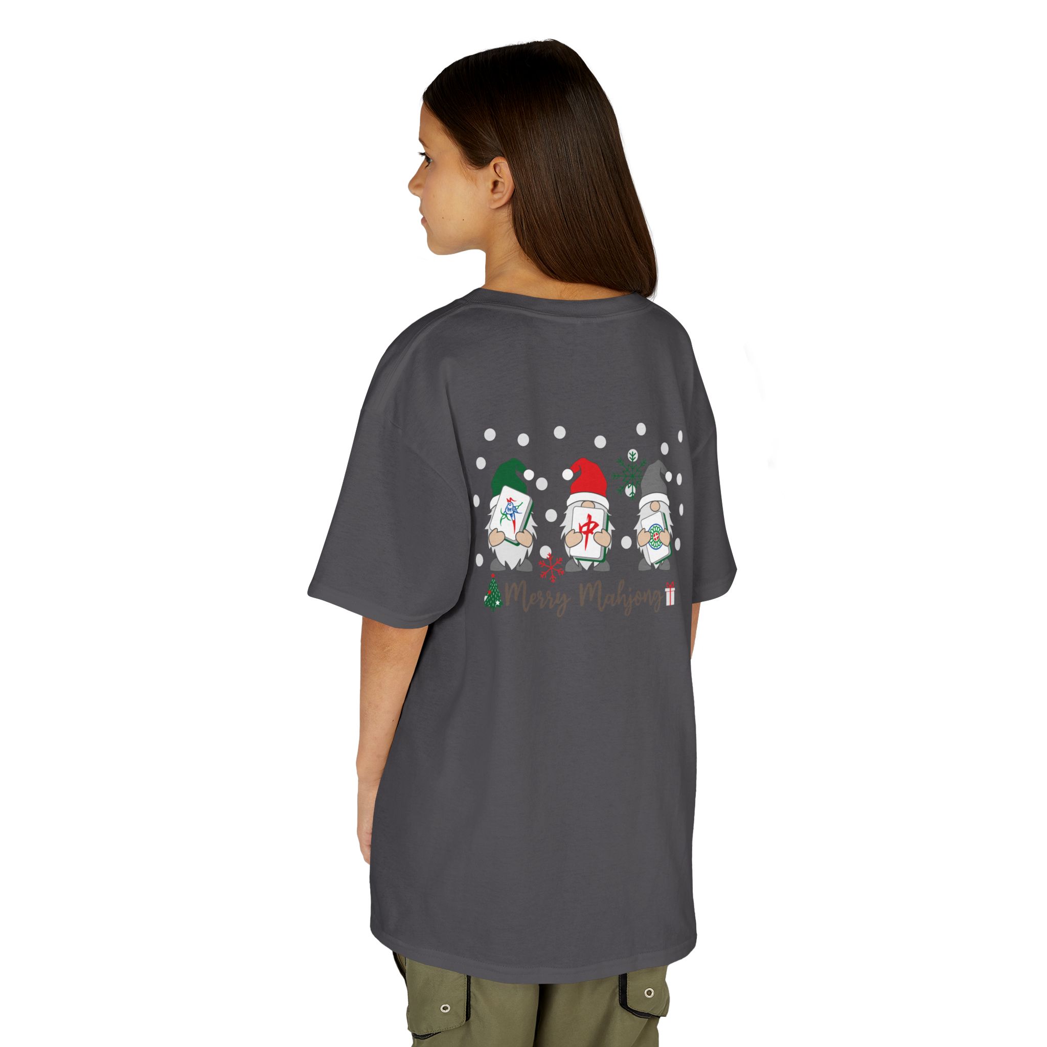 Merry Mahjong Baby Kids Tee | Holiday Mahjong Tree Graphic Shirt - Image 150