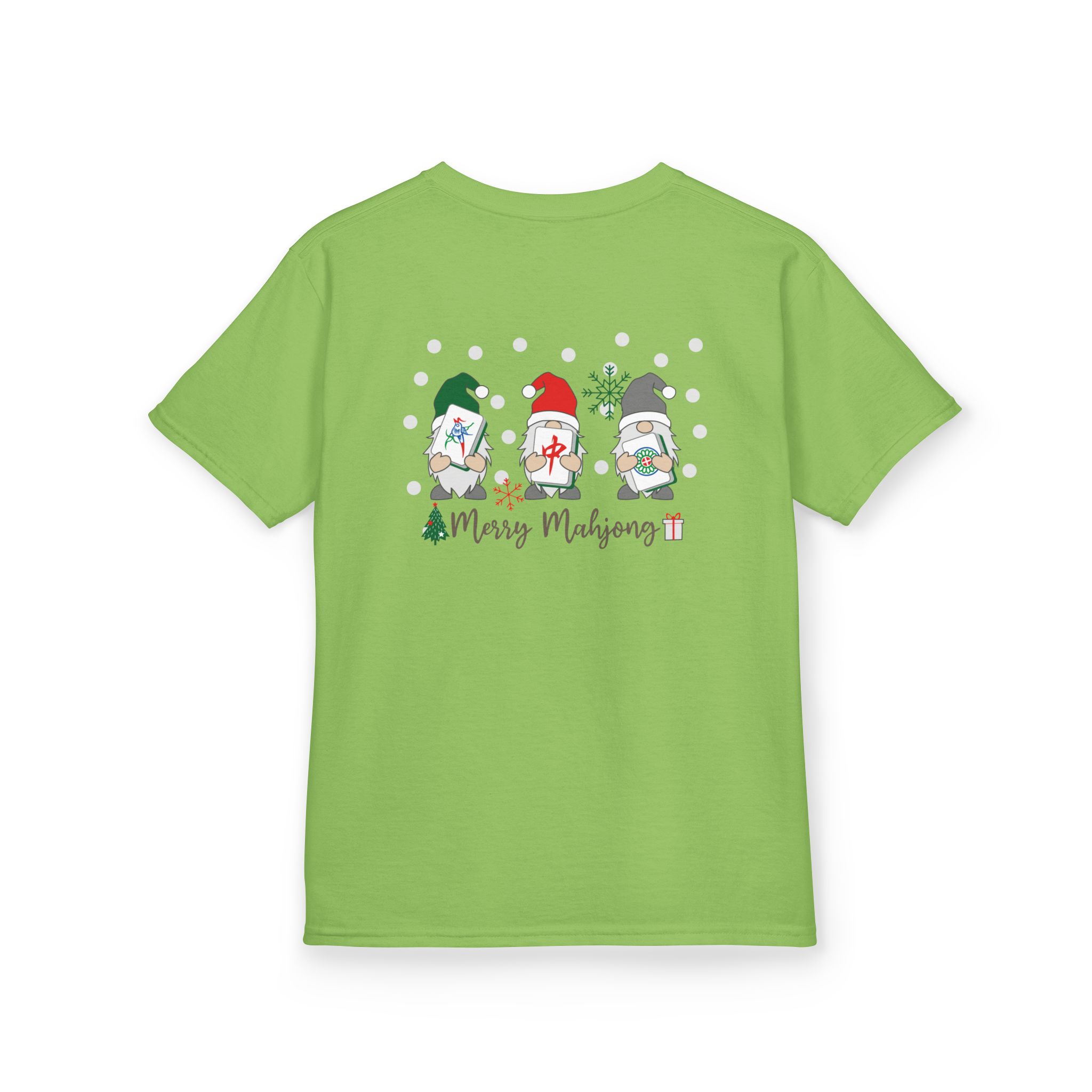 Merry Mahjong Baby Kids Tee | Holiday Mahjong Tree Graphic Shirt - Image 94