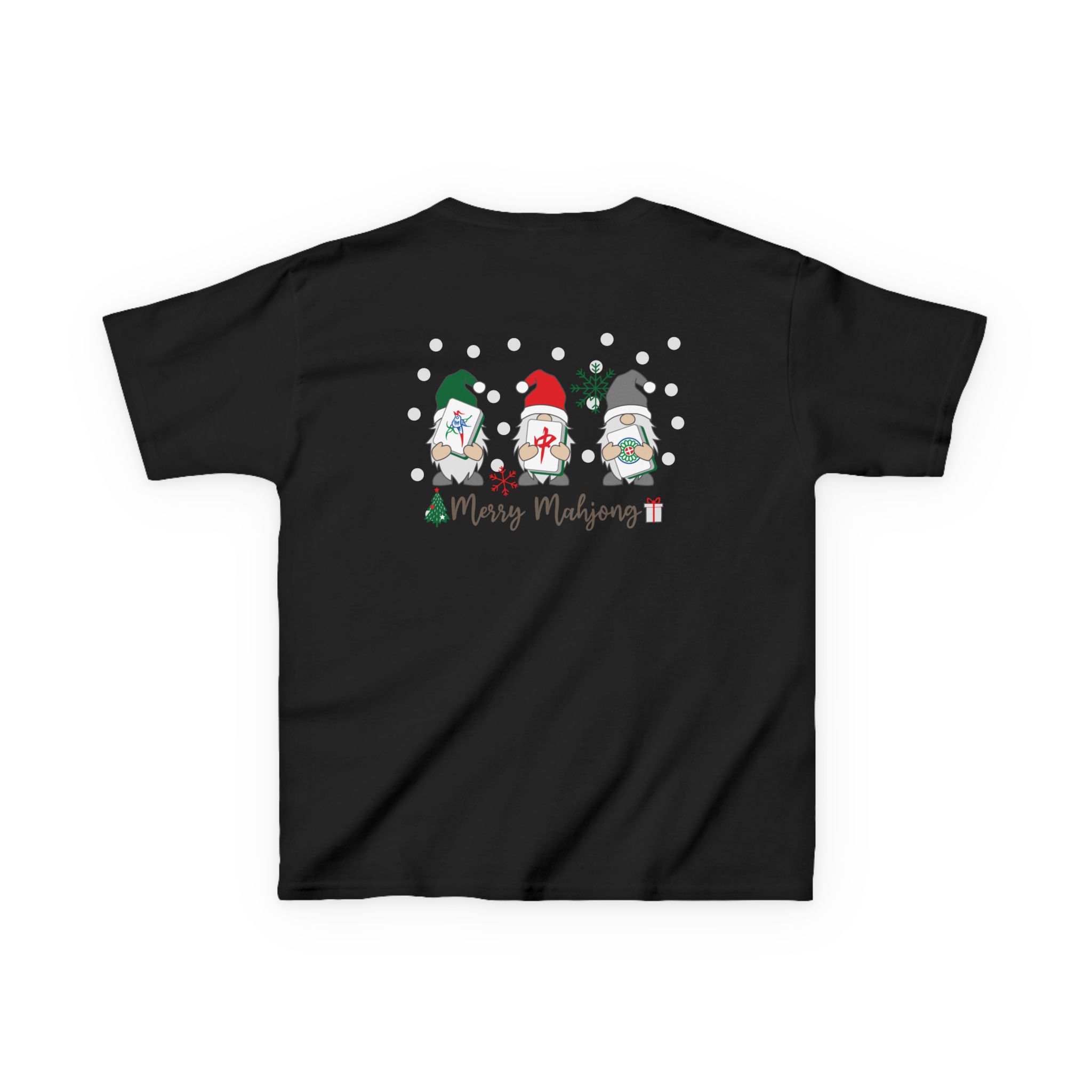 Merry Mahjong Baby Kids Tee | Holiday Mahjong Tree Graphic Shirt - Image 29