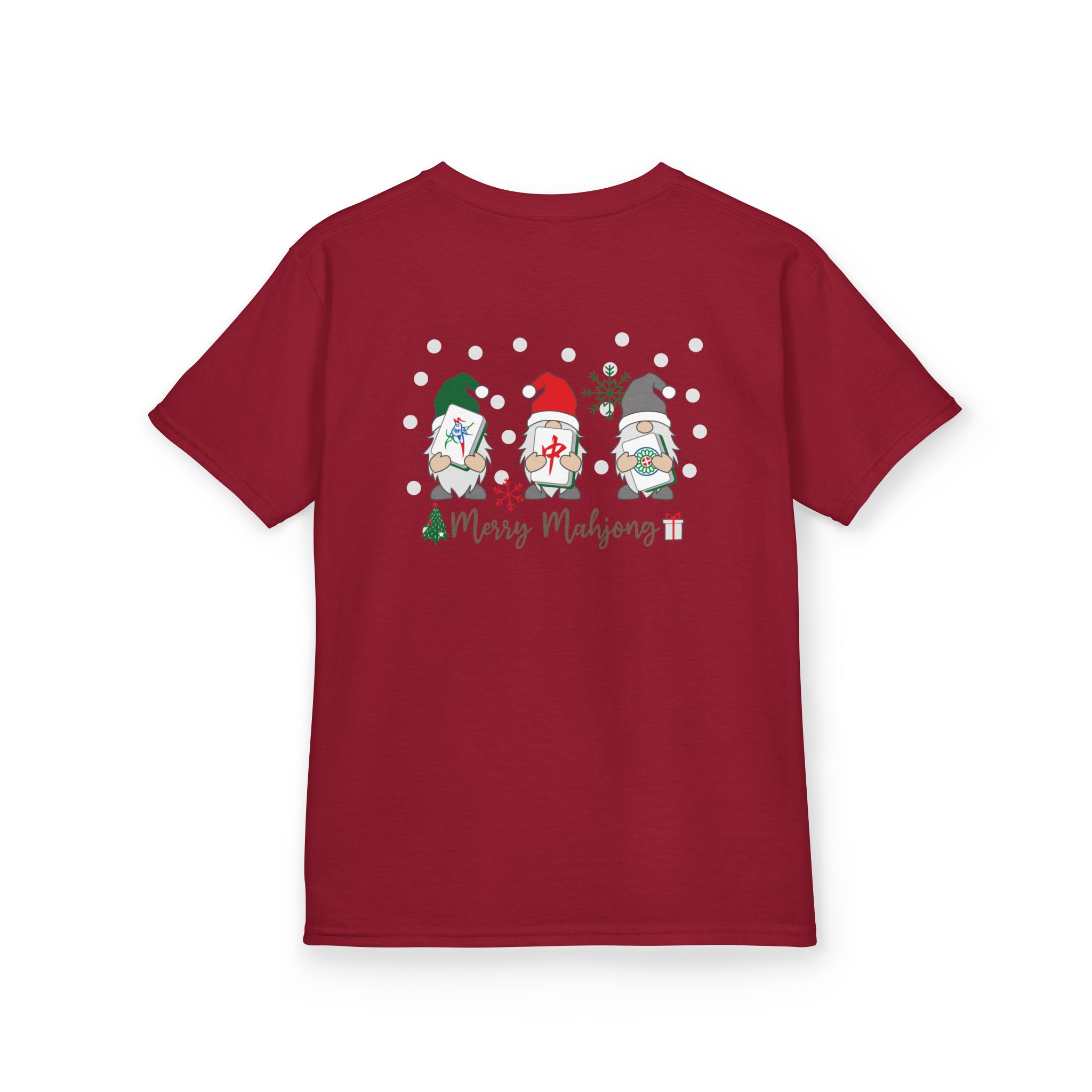 Merry Mahjong Baby Kids Tee | Holiday Mahjong Tree Graphic Shirt - Image 175