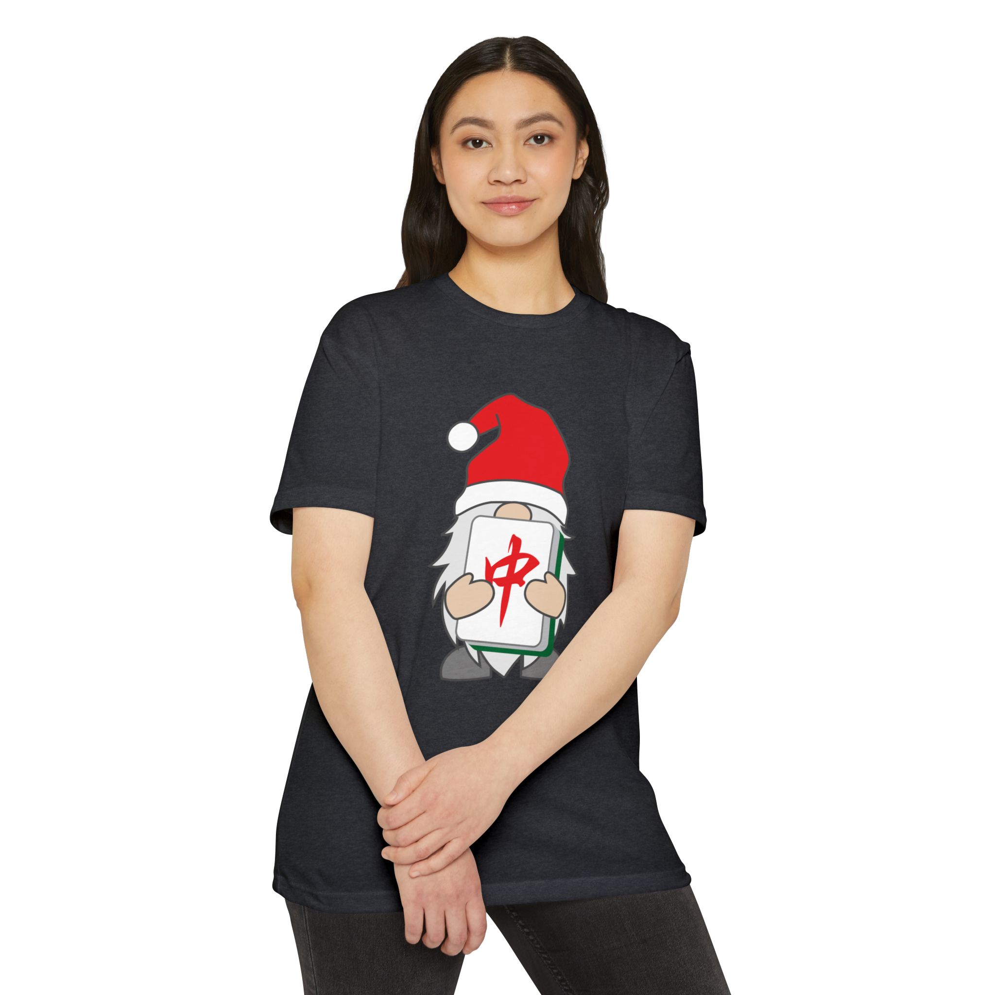 Merry Mahjong Gnome Graphic Tee | Festive Mahjong Tile Shirt for Players & Fans - Image 30