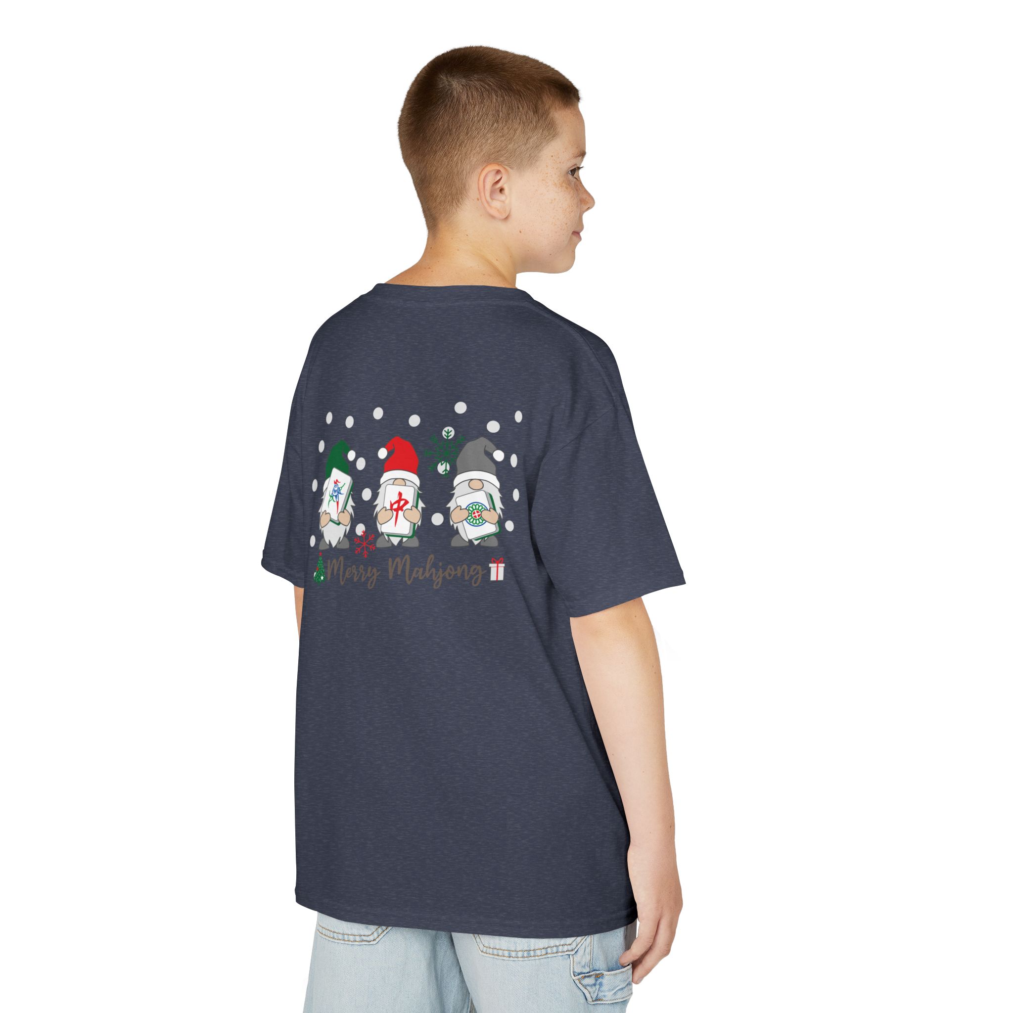 Merry Mahjong Baby Kids Tee | Holiday Mahjong Tree Graphic Shirt - Image 161