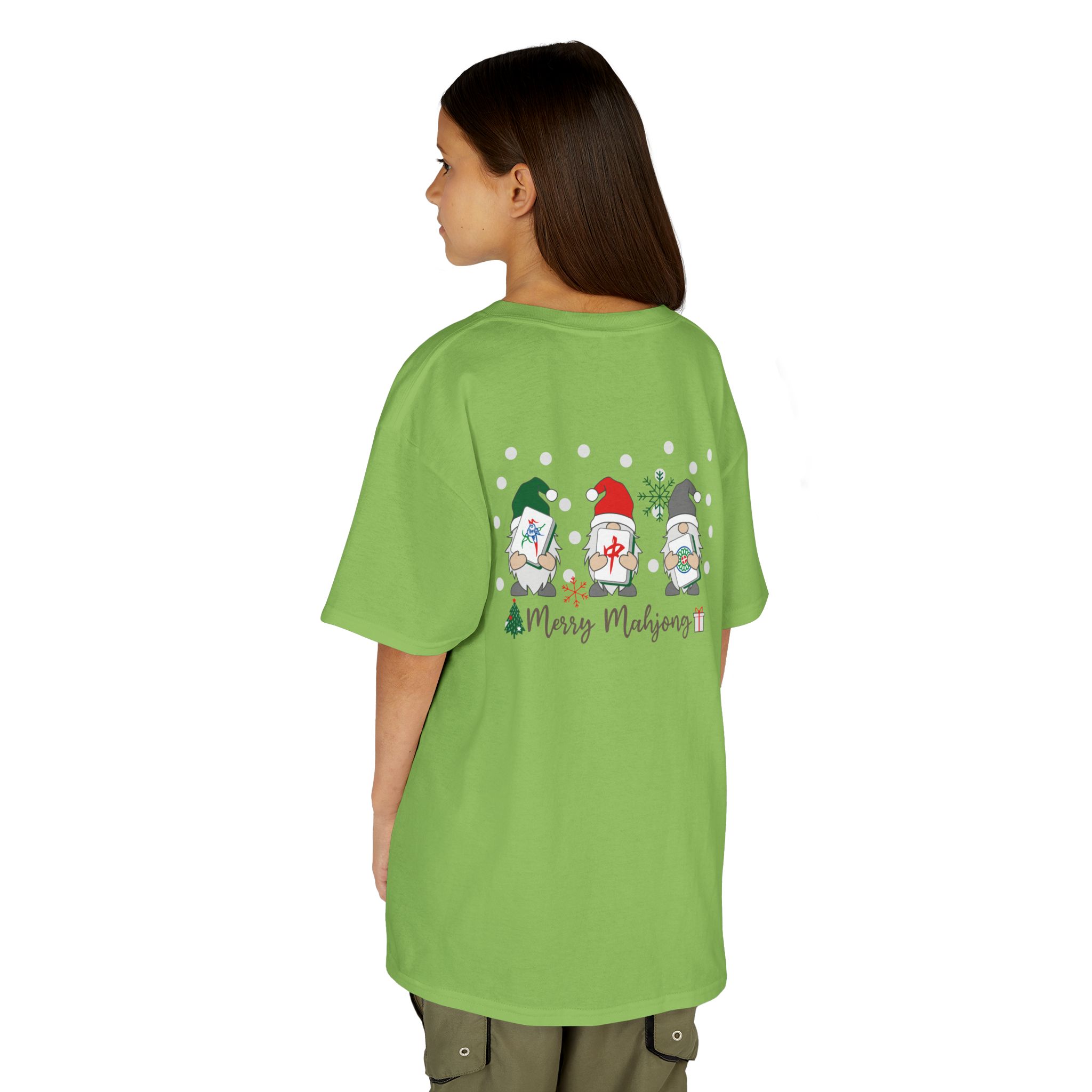Merry Mahjong Baby Kids Tee | Holiday Mahjong Tree Graphic Shirt - Image 96
