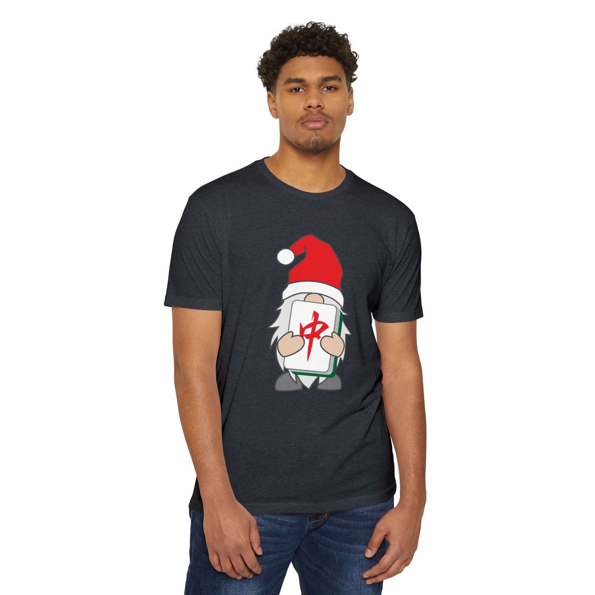 Merry Mahjong Gnome Graphic Tee | Festive Mahjong Tile Shirt for Players & Fans - Image 27