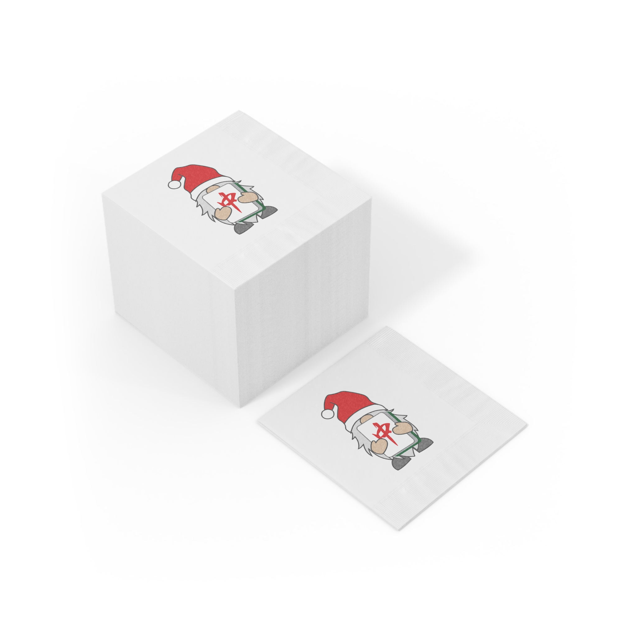Merry Mahjong Winter Gnome Cocktail Napkins | Holiday Mahjong Party Napkins (50 or 100) - Image 11