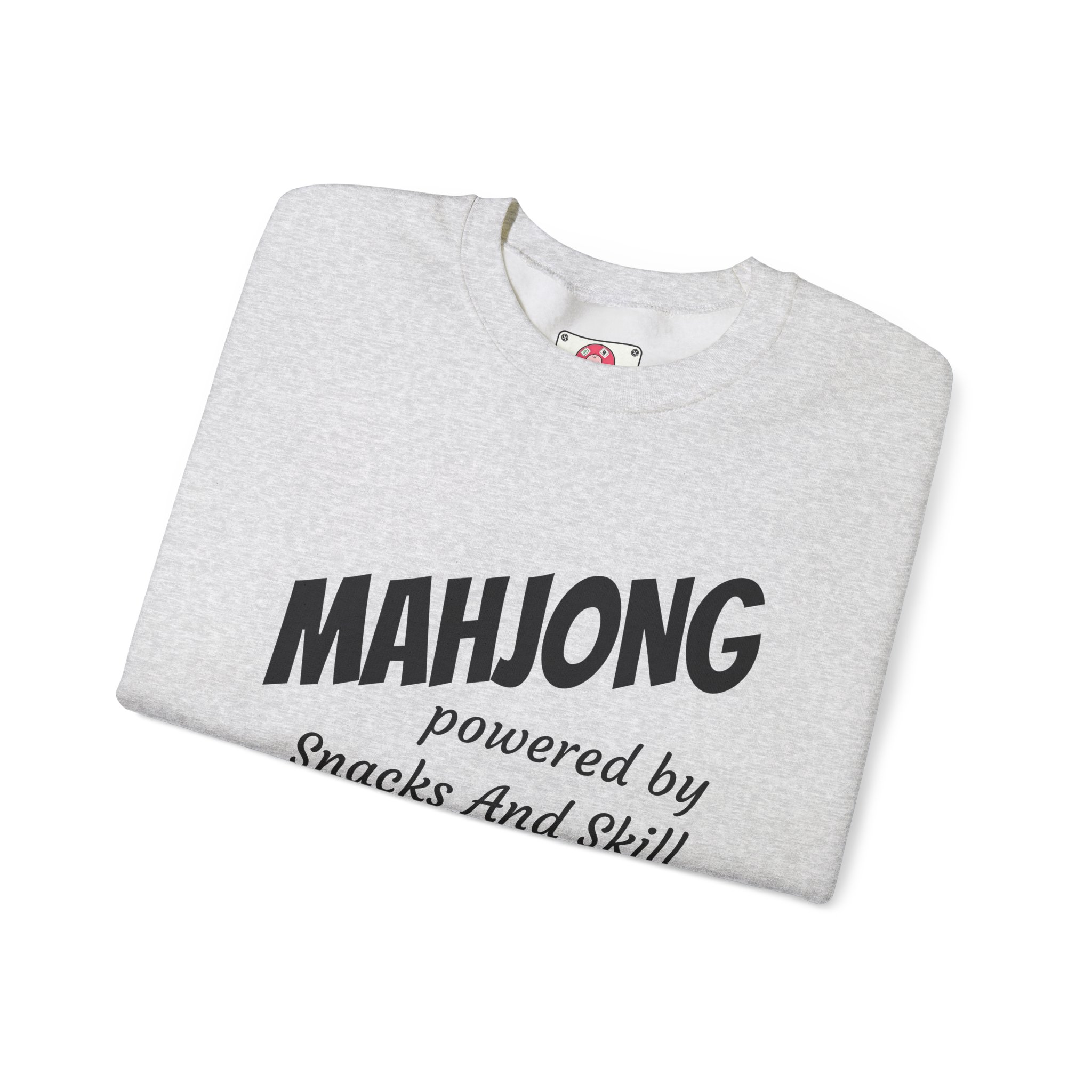 Mahjong Crewneck Sweatshirt | “Powered by Snacks and Skill” + Mahjong Baby Logo (Unisex) - Image 27