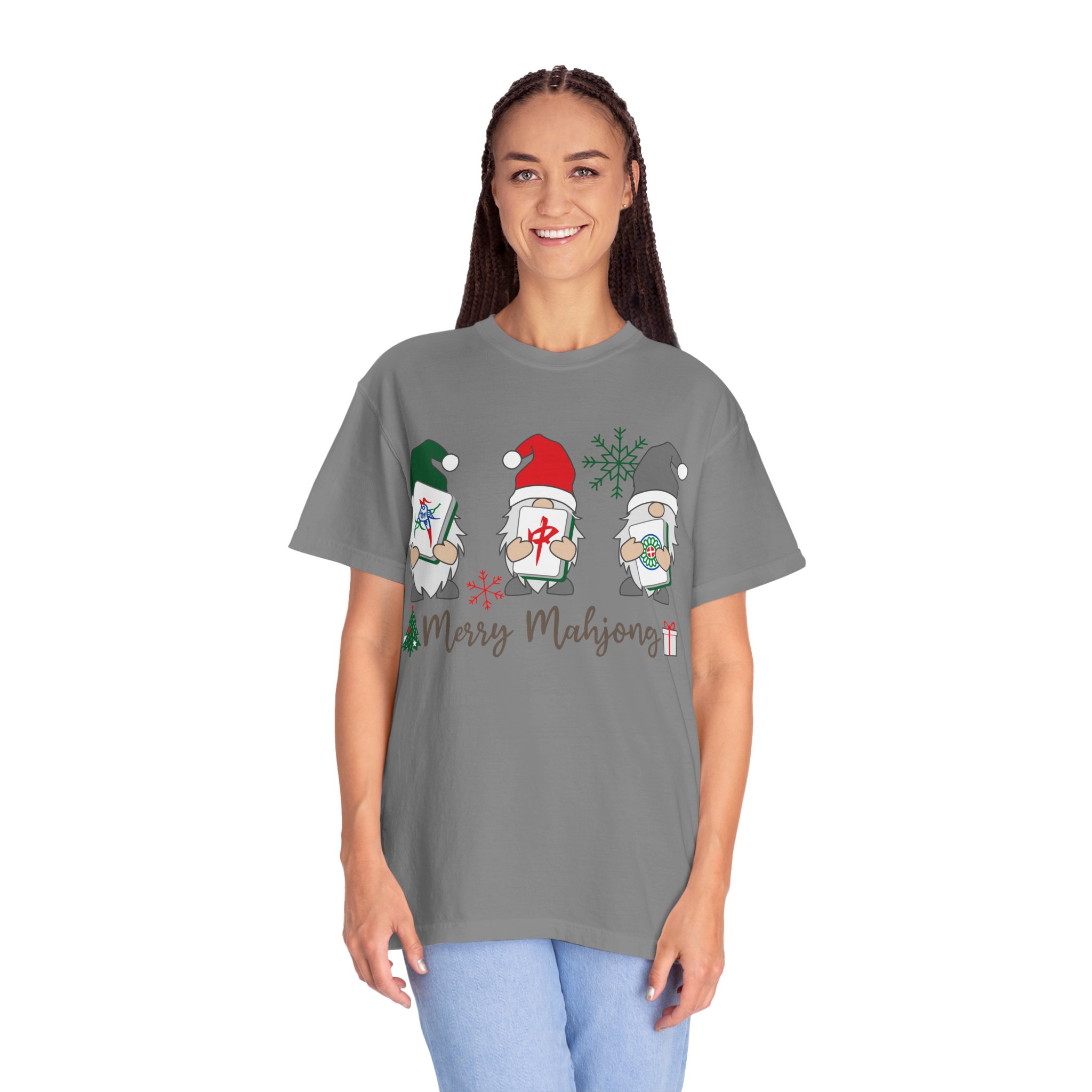 Merry Mahjong Christmas T-Shirt | Holiday Mahjong Tree Graphic Tee - Image 32