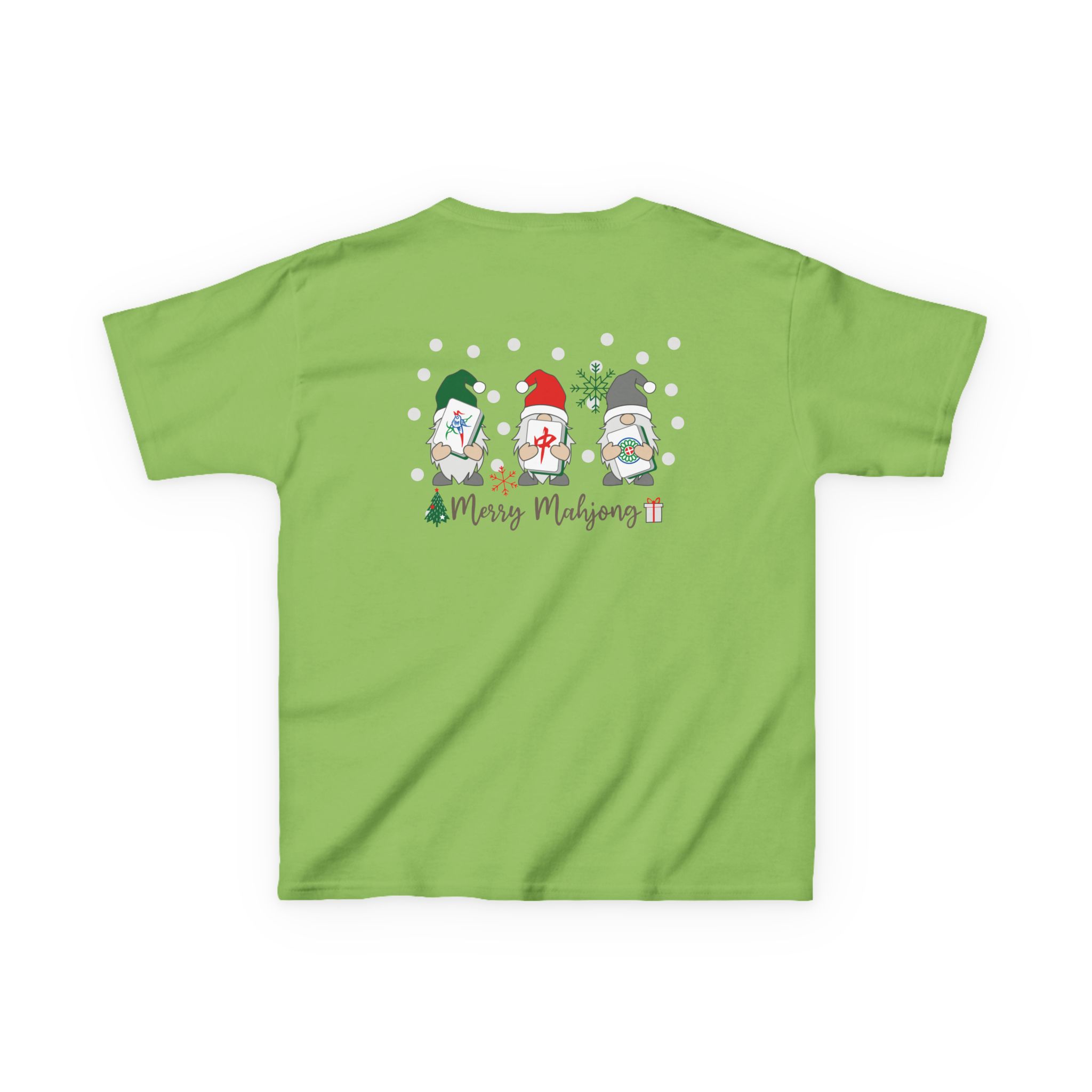 Merry Mahjong Baby Kids Tee | Holiday Mahjong Tree Graphic Shirt - Image 92