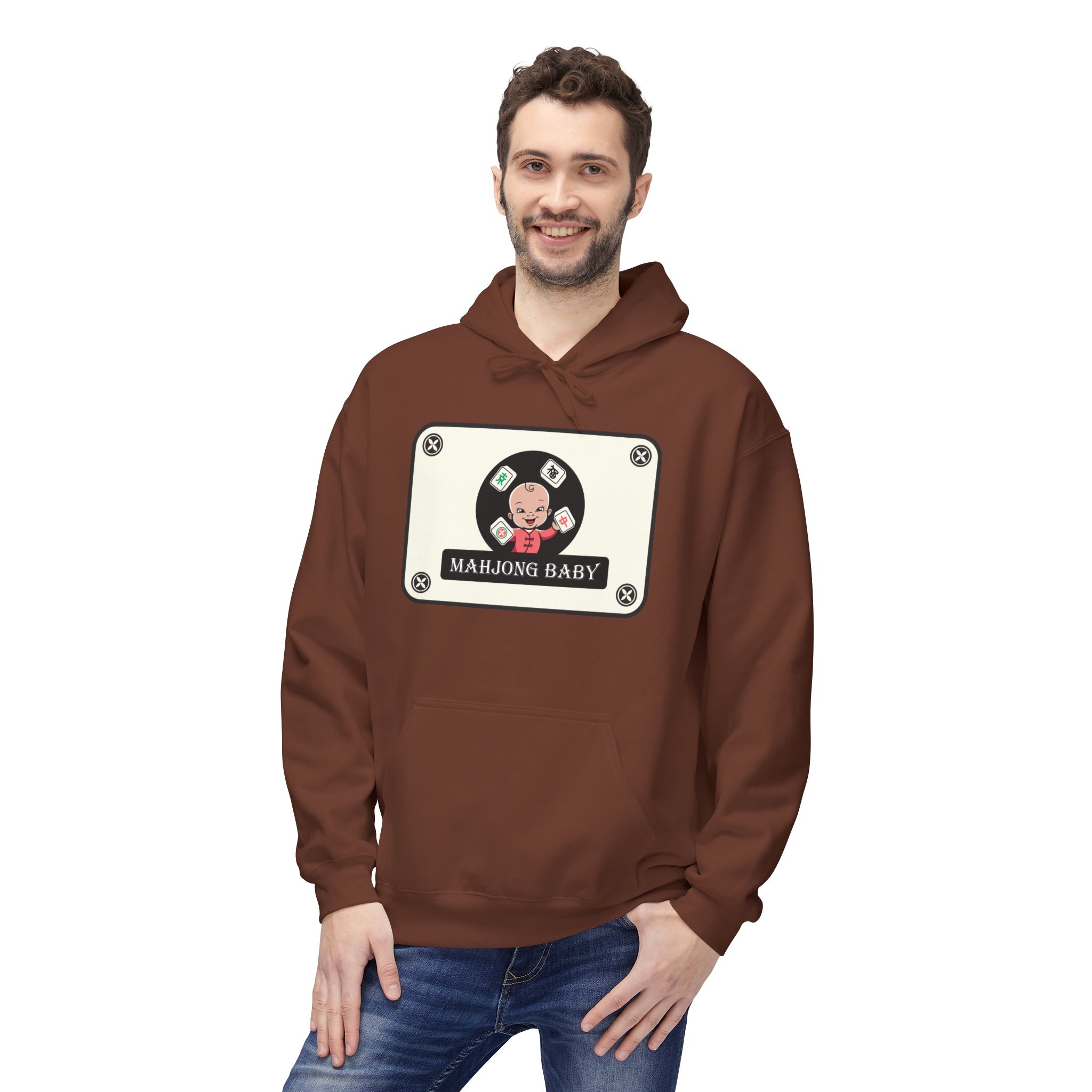 Mahjong Baby Hockey Hoodie | ‘Adventure Baby’ Retro Goalie Graphic Pullover - Image 17