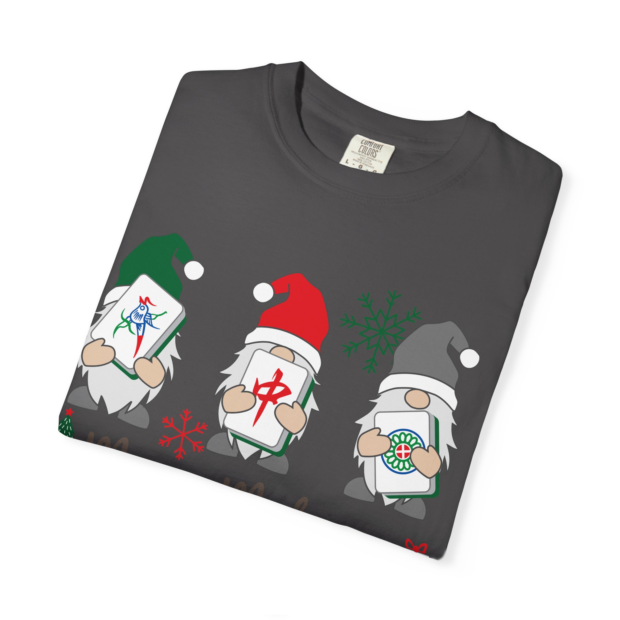 Merry Mahjong Christmas T-Shirt | Holiday Mahjong Tree Graphic Tee - Image 47