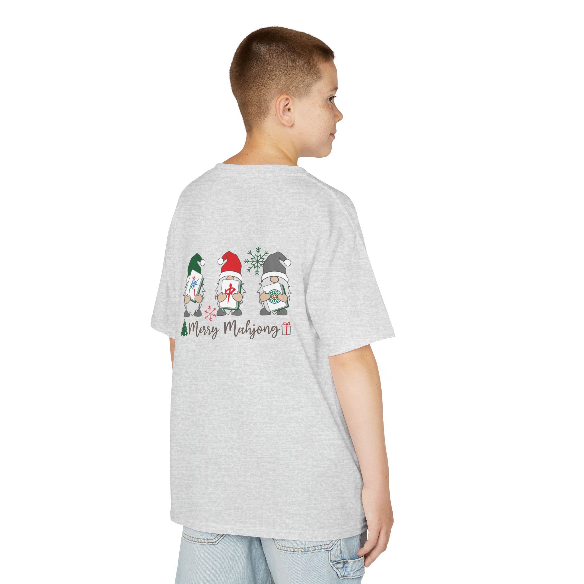 Merry Mahjong Baby Kids Tee | Holiday Mahjong Tree Graphic Shirt - Image 26
