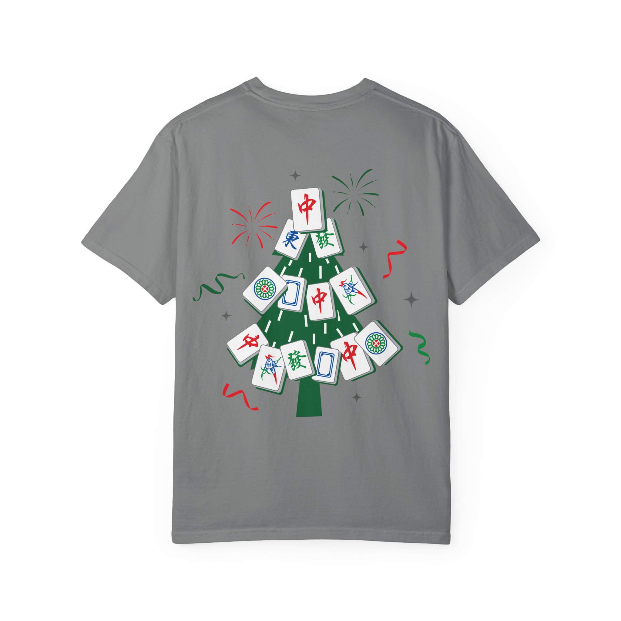 Merry Mahjong Christmas T-Shirt | Holiday Mahjong Tree Graphic Tee - Image 30
