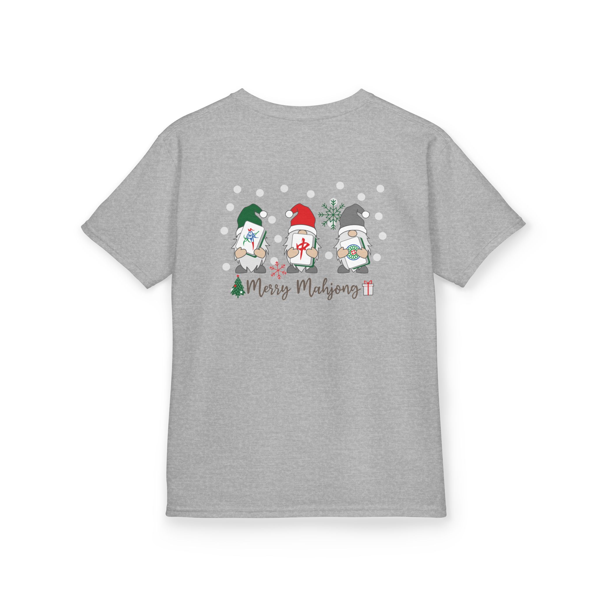Merry Mahjong Baby Kids Tee | Holiday Mahjong Tree Graphic Shirt - Image 40