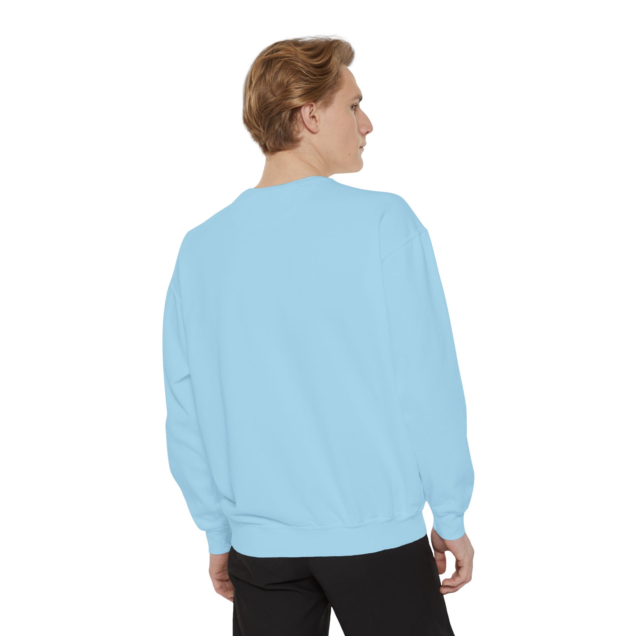 Mahjong Baby Sweatshirt | Unisex Garment-Dyed Crewneck in Baby Blue - Image 44
