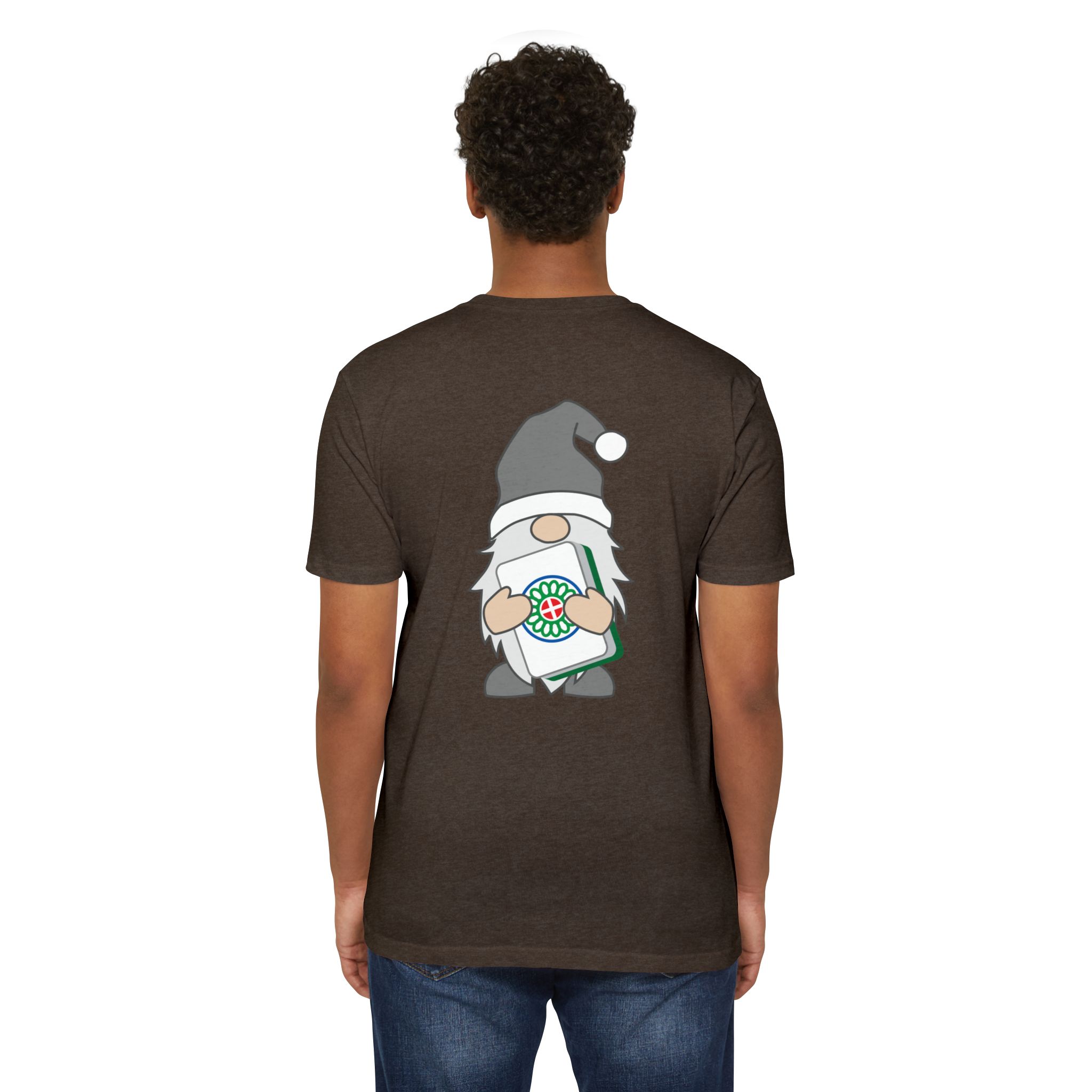 Merry Mahjong Gnome Graphic Tee | Festive Mahjong Tile Shirt for Players & Fans - Image 4