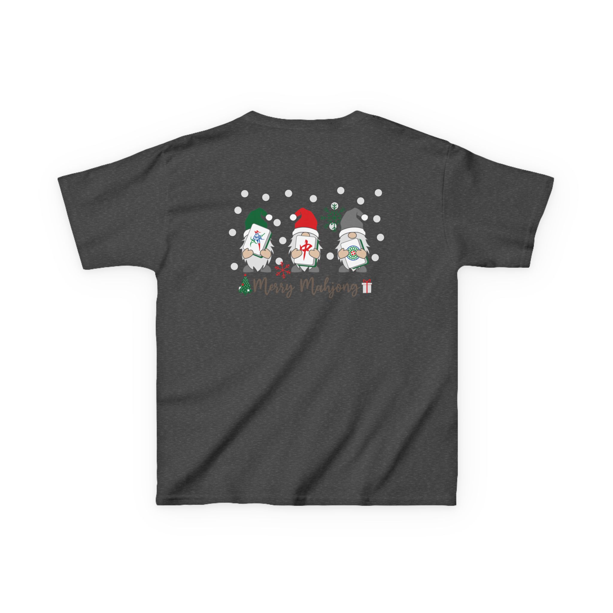 Merry Mahjong Baby Kids Tee | Holiday Mahjong Tree Graphic Shirt - Image 119