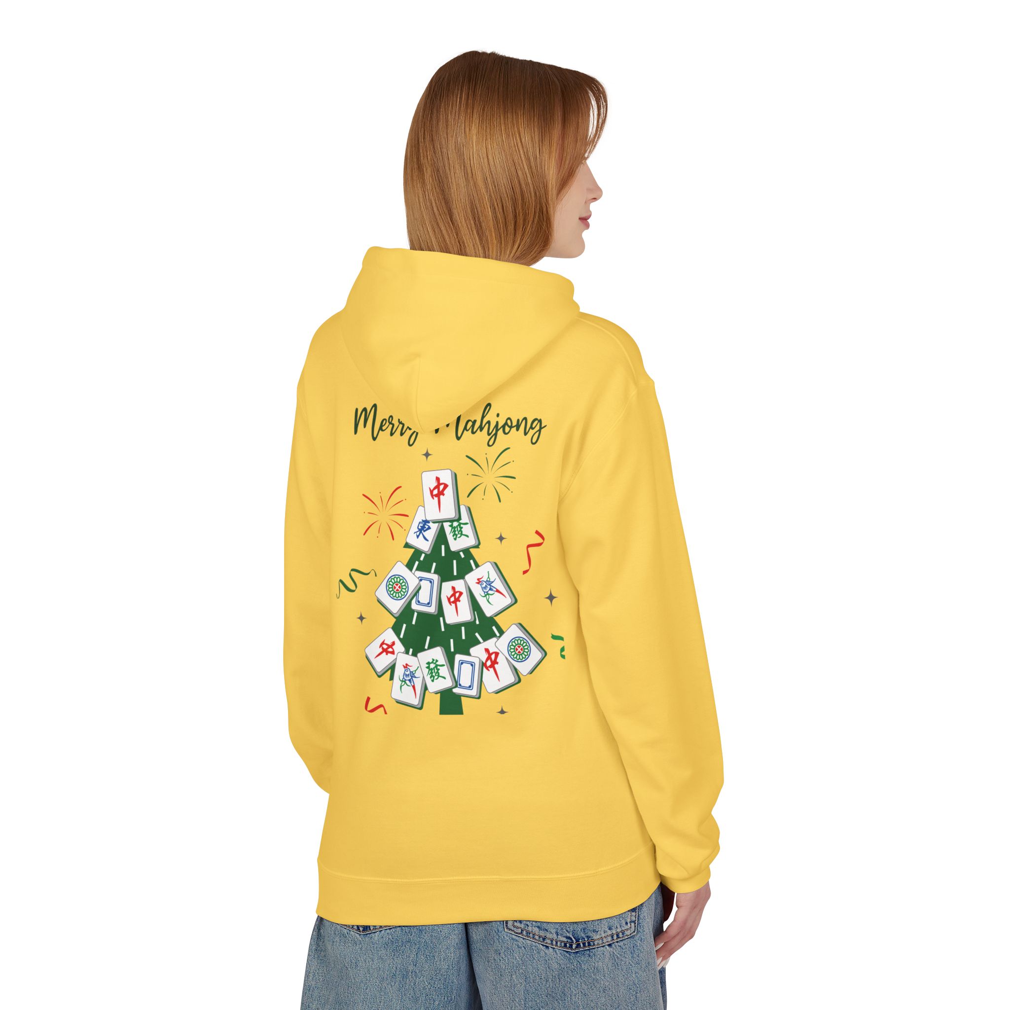 Merry Mahjong Santa Hoodie | Cute Holiday Gnome Christmas Pullover - Image 42