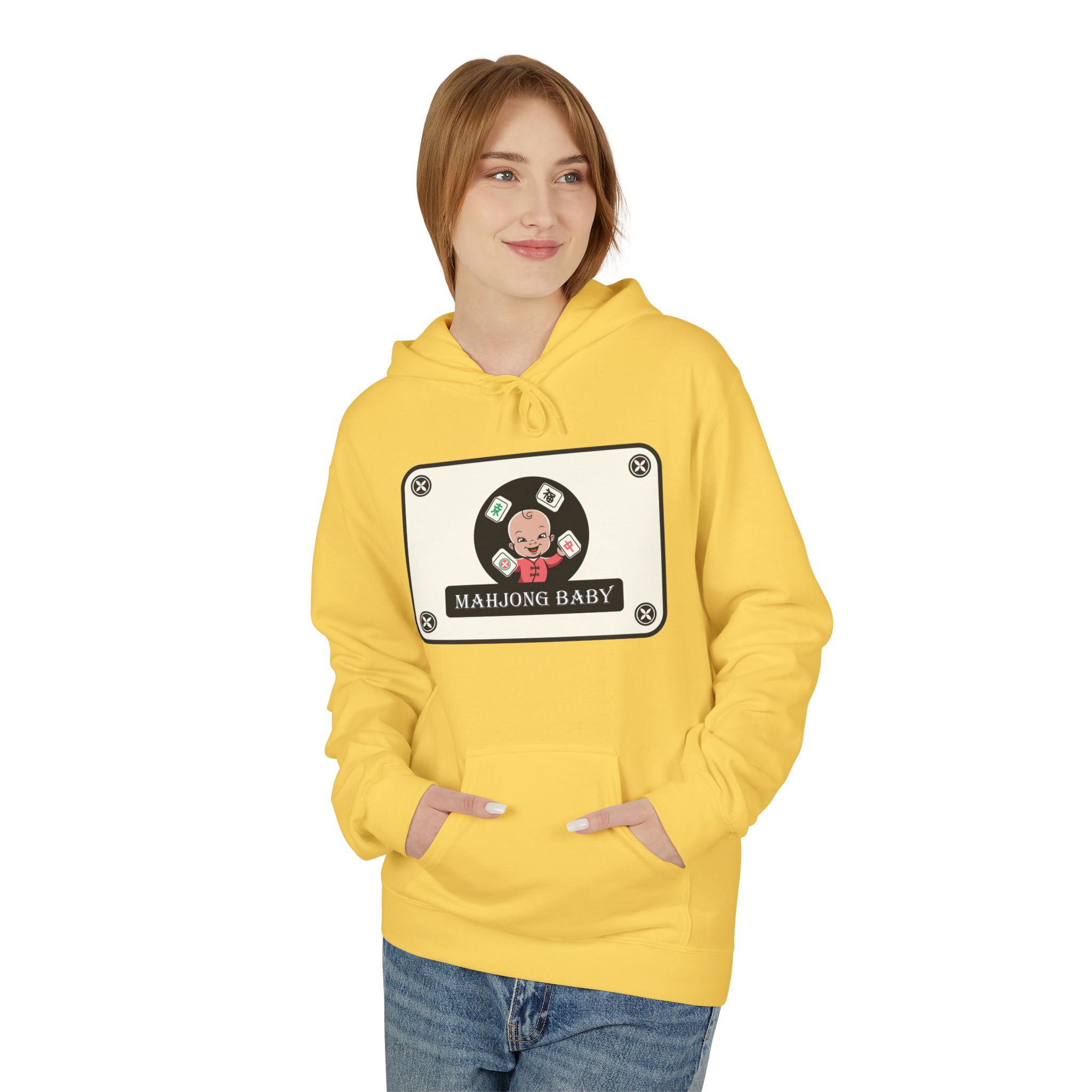 Mahjong Baby Hockey Hoodie | ‘Adventure Baby’ Retro Goalie Graphic Pullover - Image 63