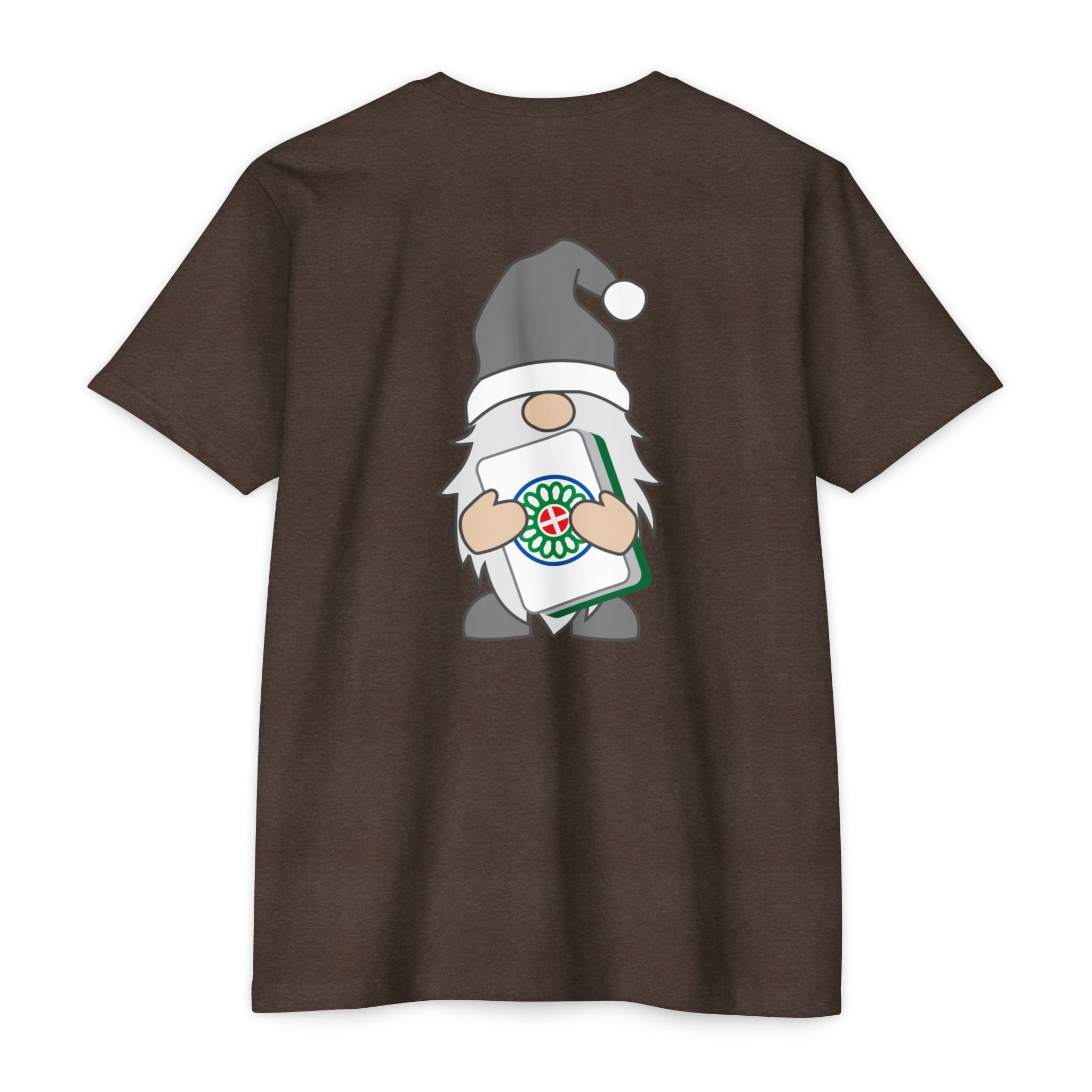 Merry Mahjong Gnome Graphic Tee | Festive Mahjong Tile Shirt for Players & Fans - Image 3