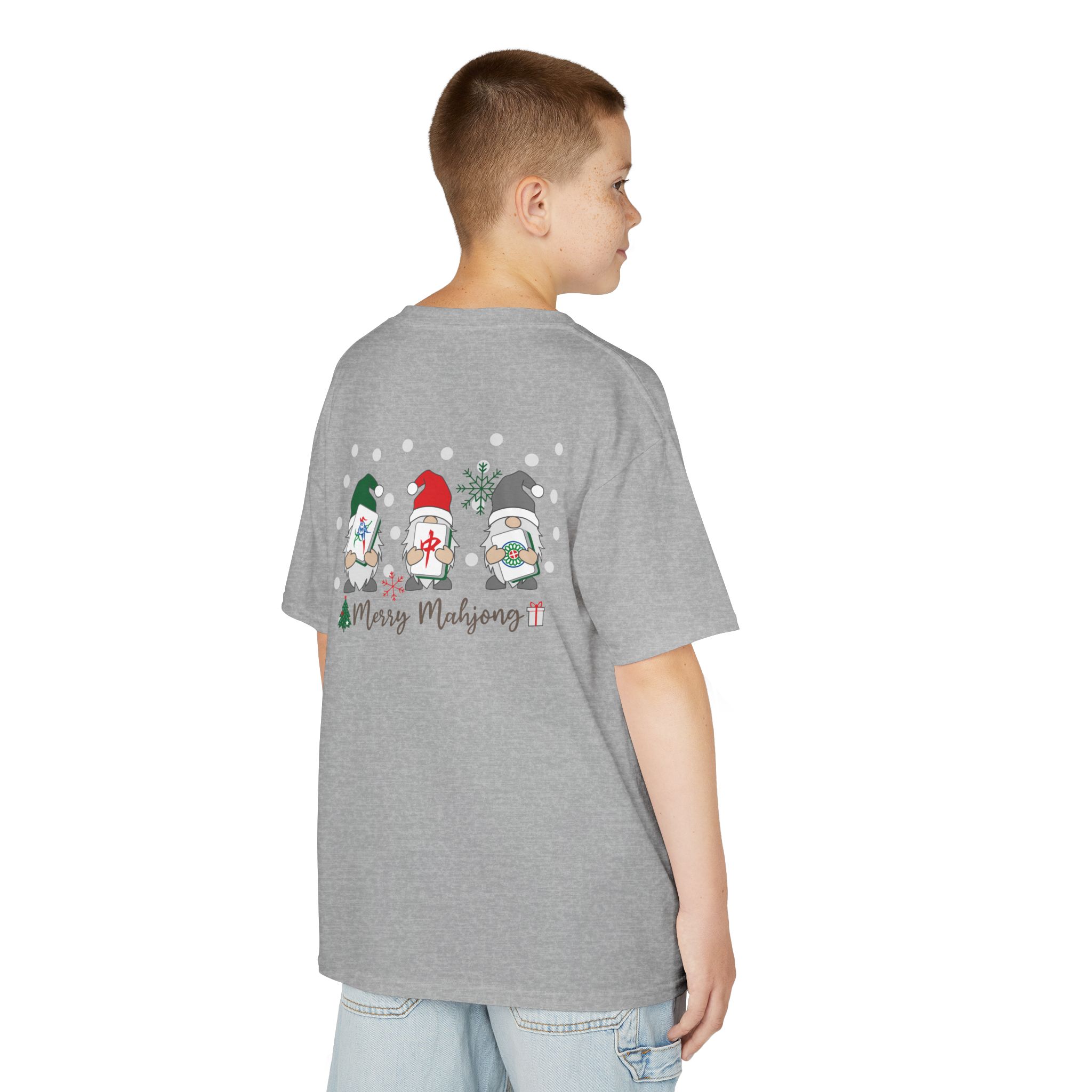 Merry Mahjong Baby Kids Tee | Holiday Mahjong Tree Graphic Shirt - Image 44