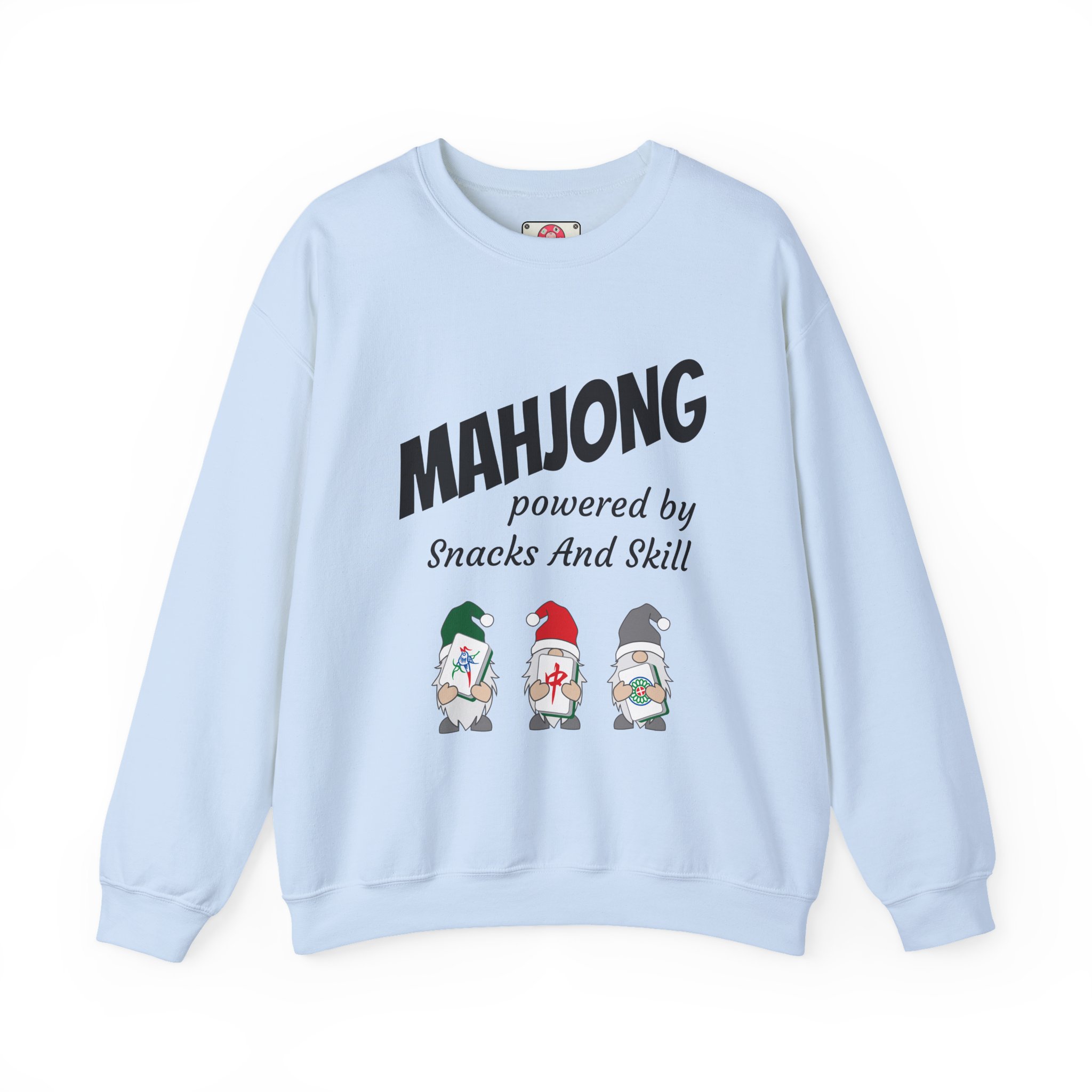 Mahjong Crewneck Sweatshirt | “Powered by Snacks and Skill” + Mahjong Baby Logo (Unisex) - Image 73