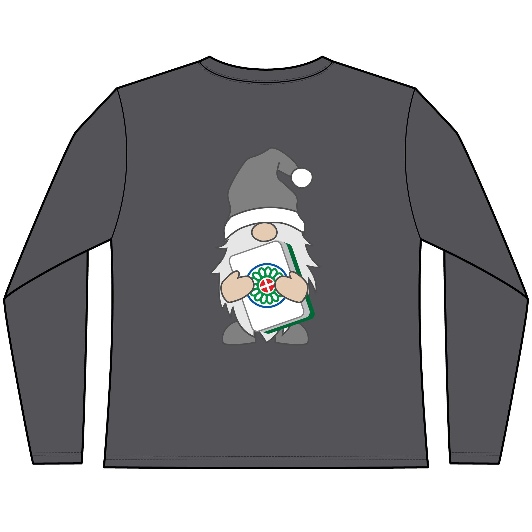 Merry Mahjong Christmas Gnome Long Sleeve Tee | Holiday Mahjong Shirt for Game Nights - Image 12