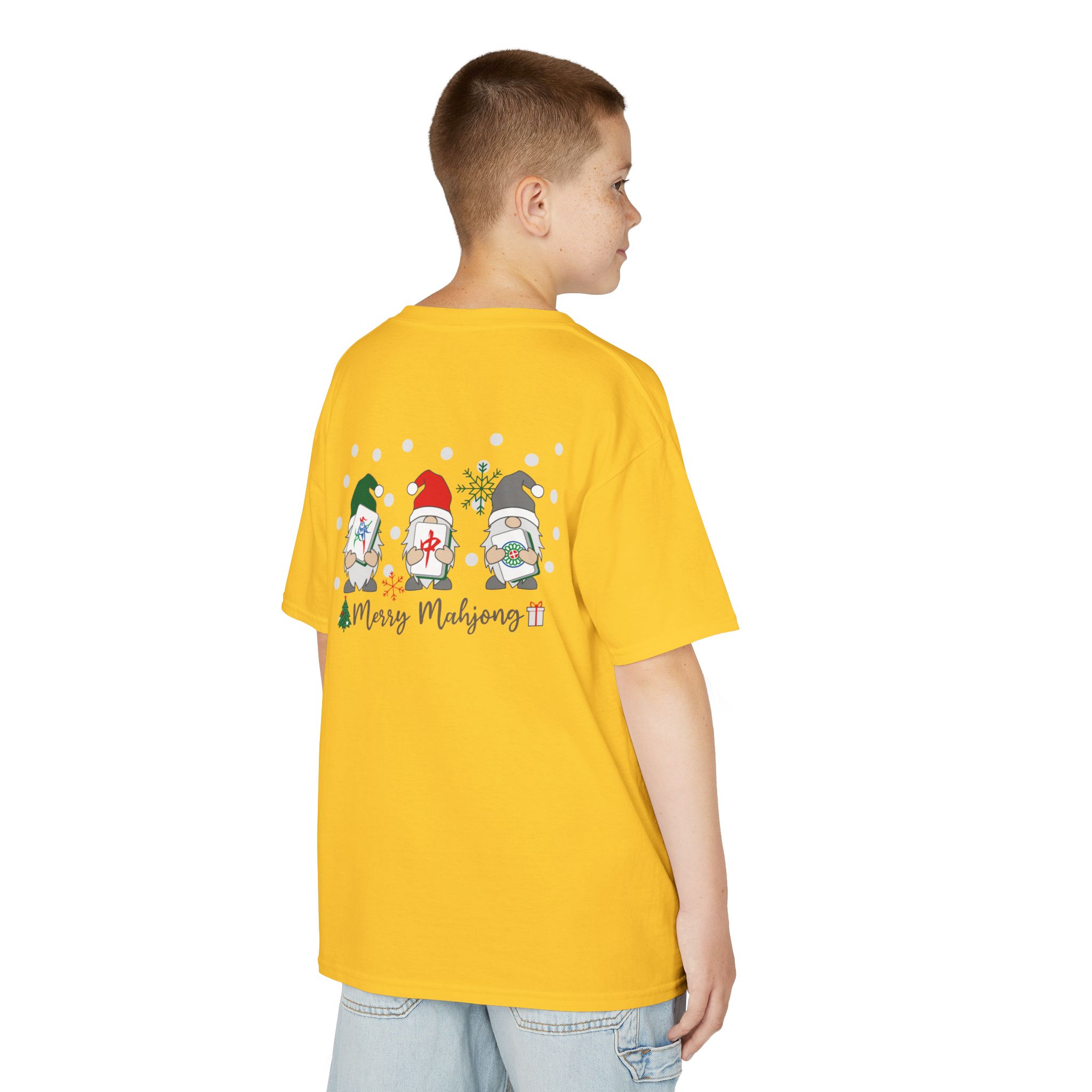 Merry Mahjong Baby Kids Tee | Holiday Mahjong Tree Graphic Shirt - Image 89