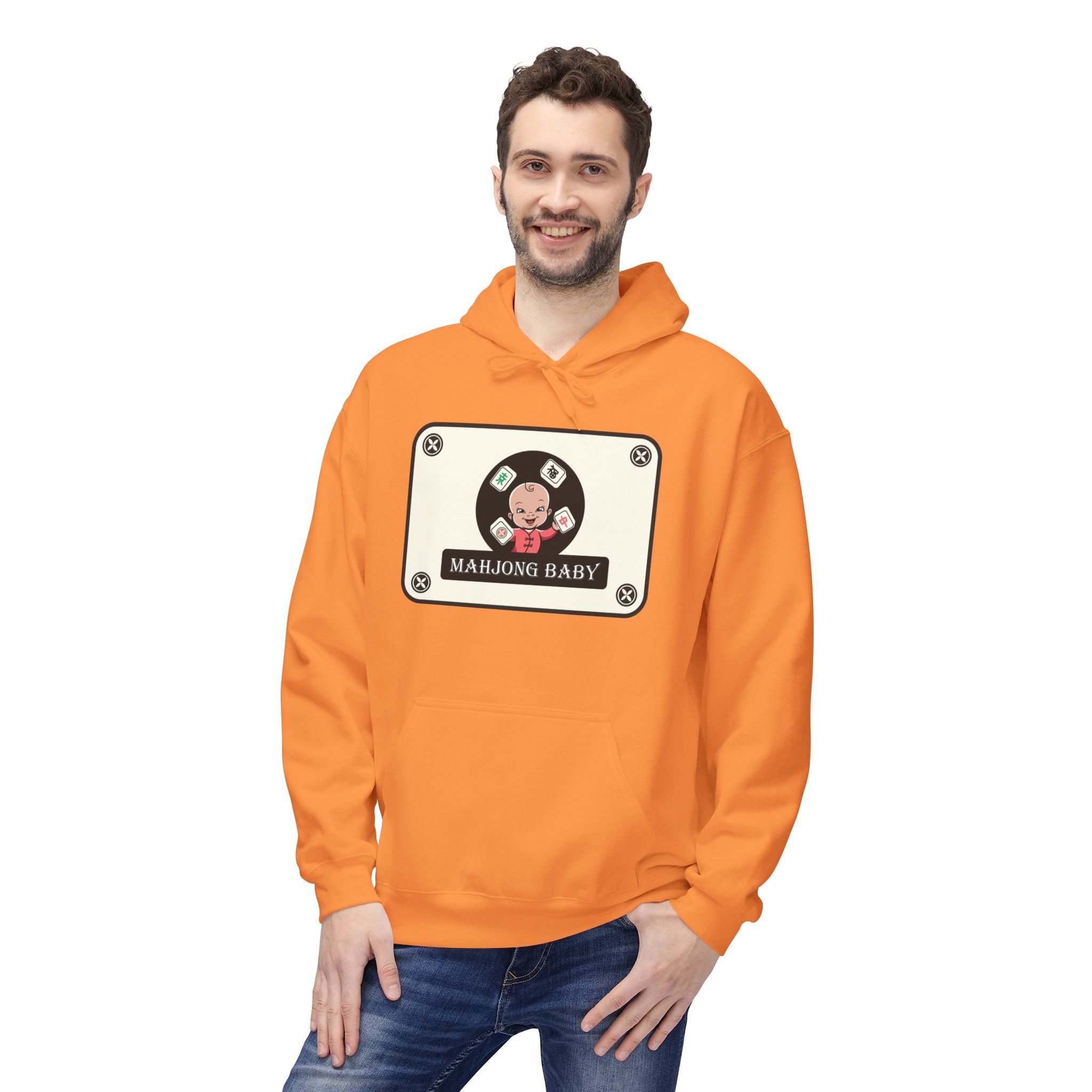 Mahjong Baby Hockey Hoodie | ‘Adventure Baby’ Retro Goalie Graphic Pullover - Image 53