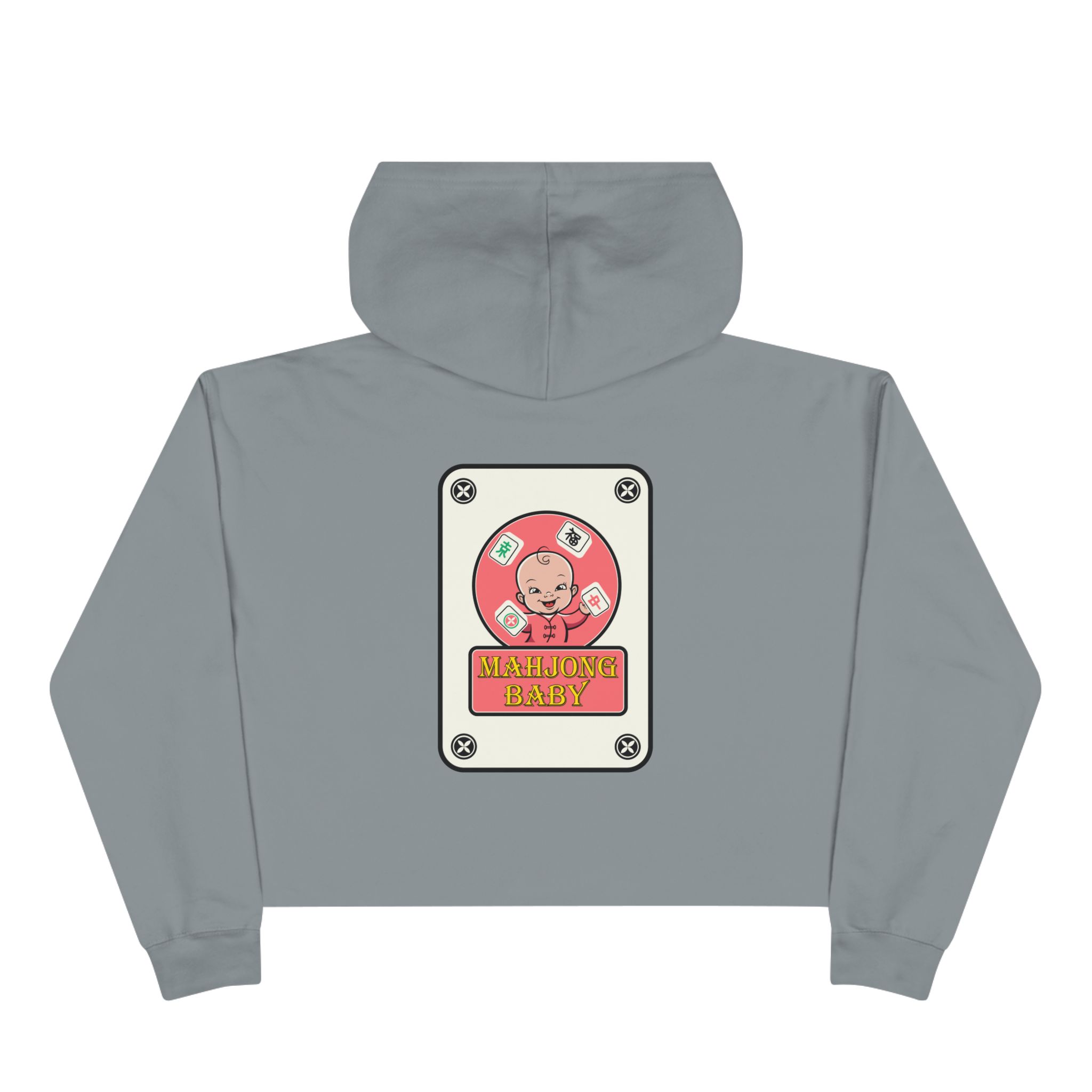 Mahjong Baby Crop Hoodie | Cute Mahjong Tile Graphic Hoodie for Game Lovers - Image 14