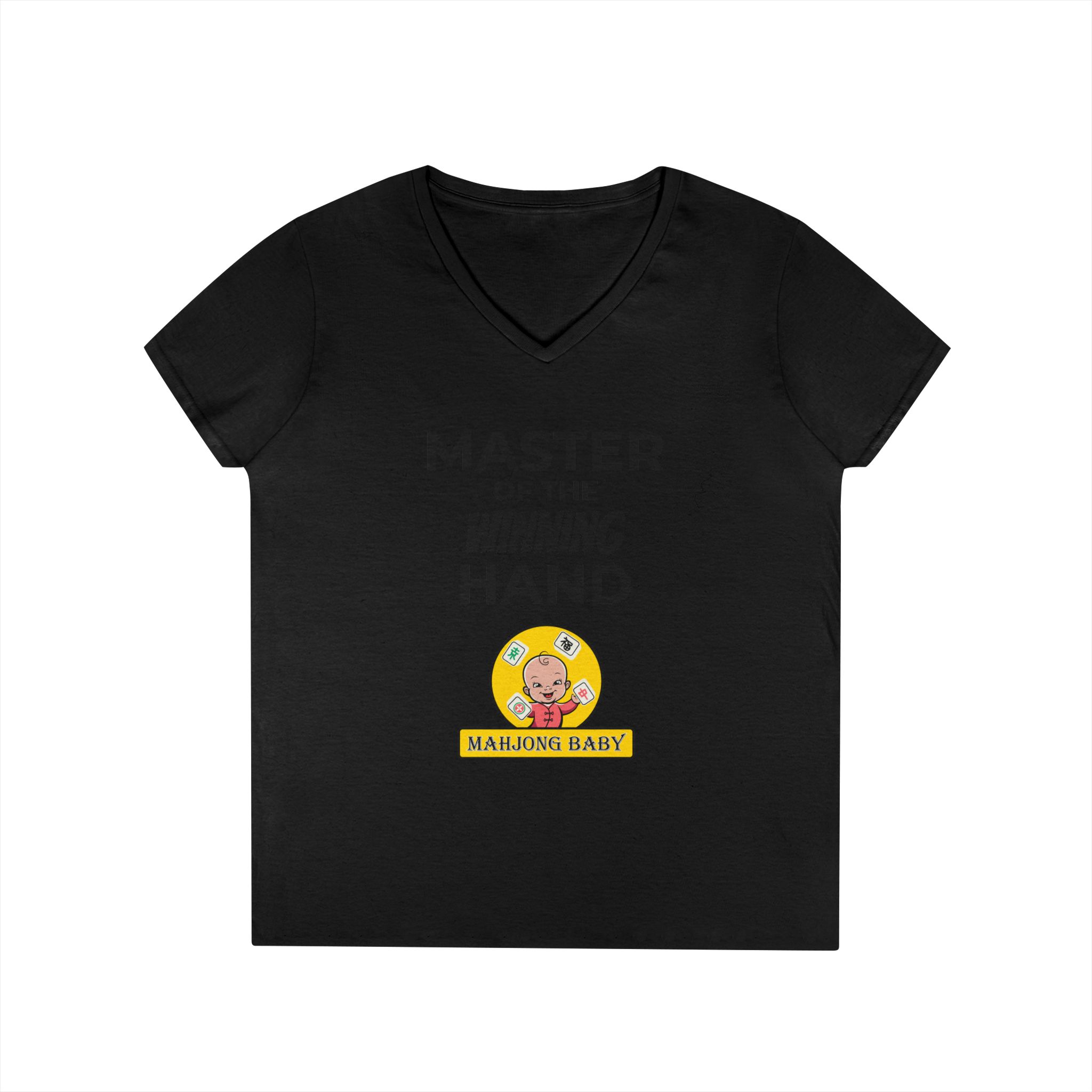 Mahjong Baby V-Neck T-Shirt | Master of the Winning Hand Tee - Image 7