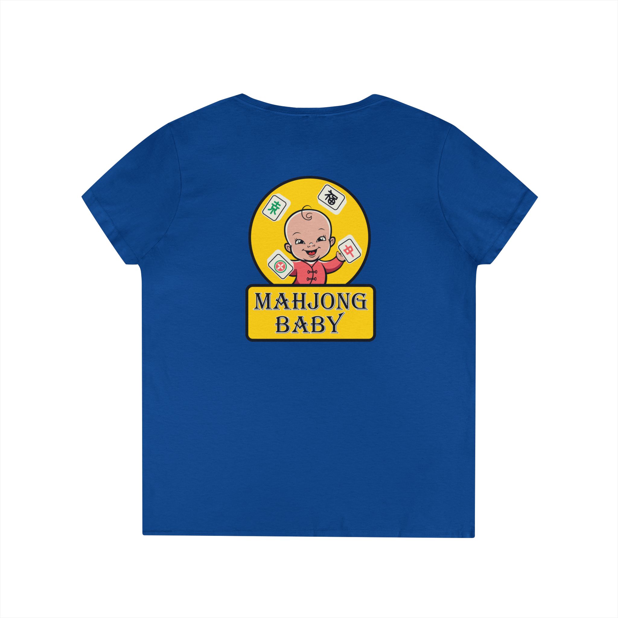 Mahjong Baby V-Neck T-Shirt | Master of the Winning Hand Tee - Image 23