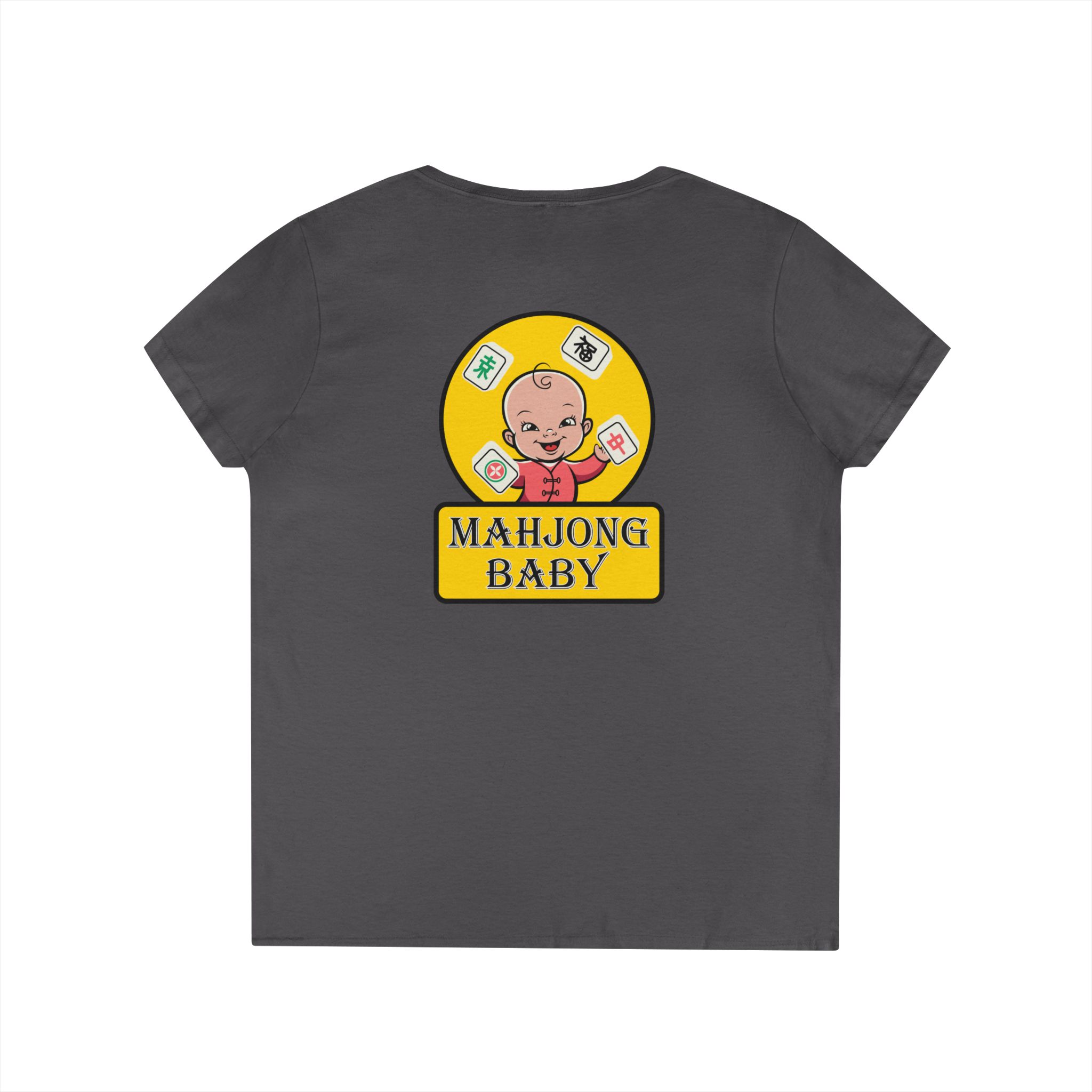 Mahjong Baby V-Neck T-Shirt | Master of the Winning Hand Tee - Image 20
