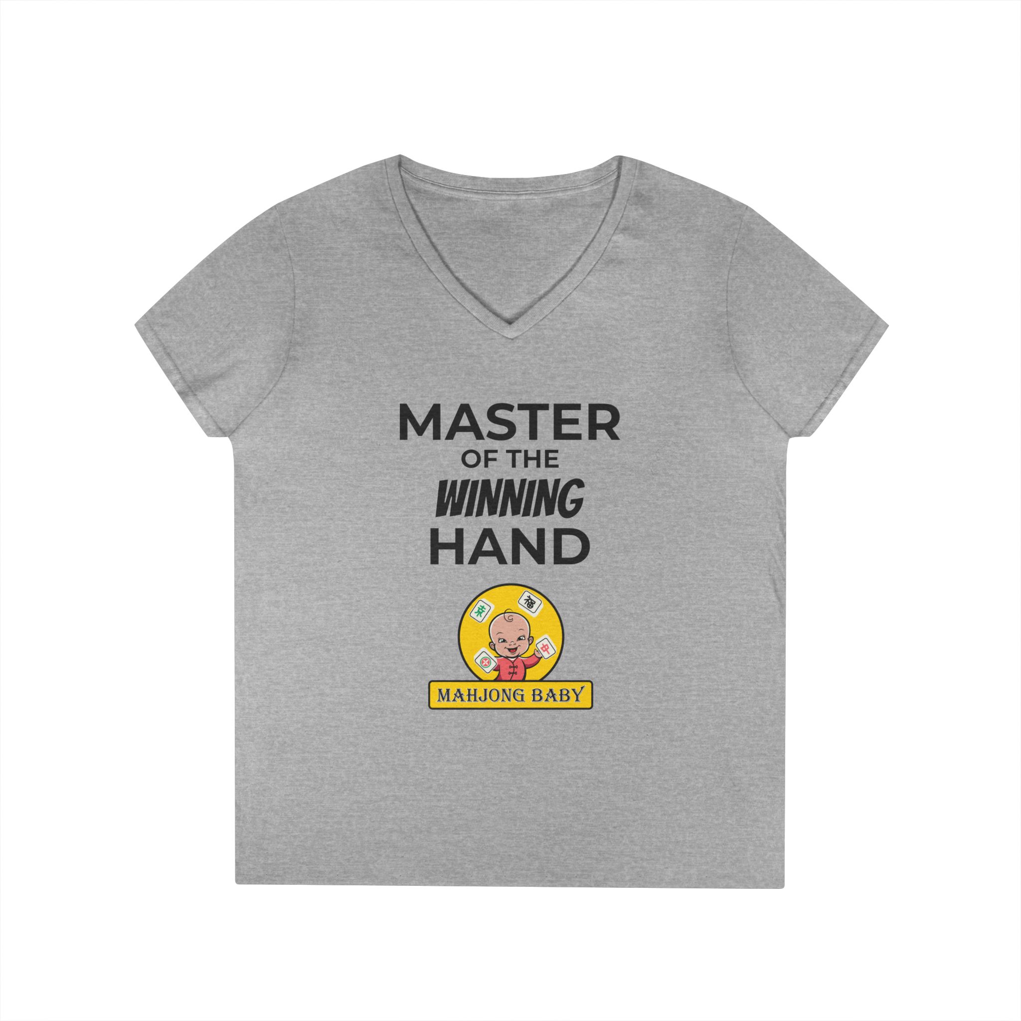 Mahjong Baby V-Neck T-Shirt | Master of the Winning Hand Tee - Image 10