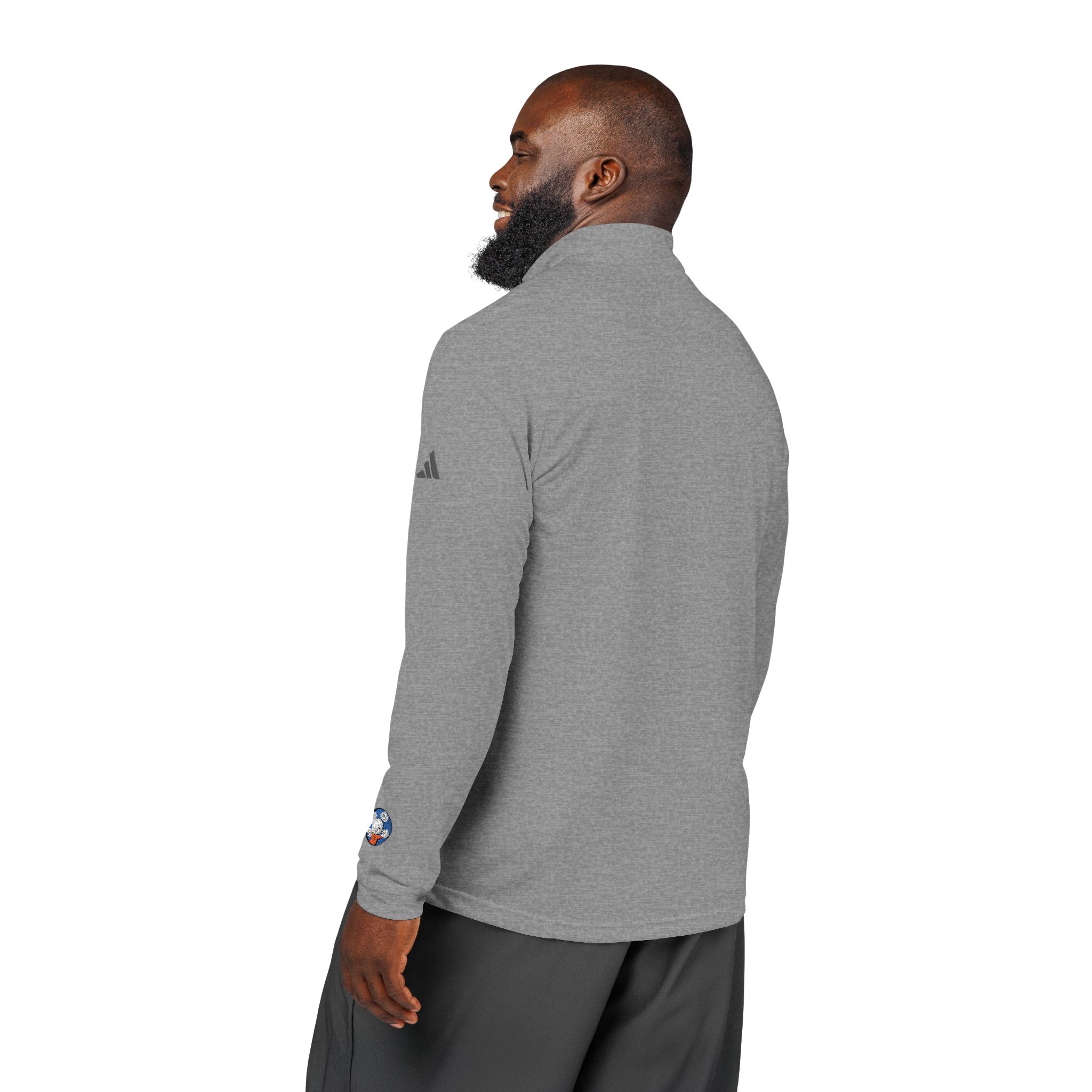 Mahjong Baby Embroidered Quarter-Zip Pullover | Retro Tiger Crest Performance Layer - Image 16