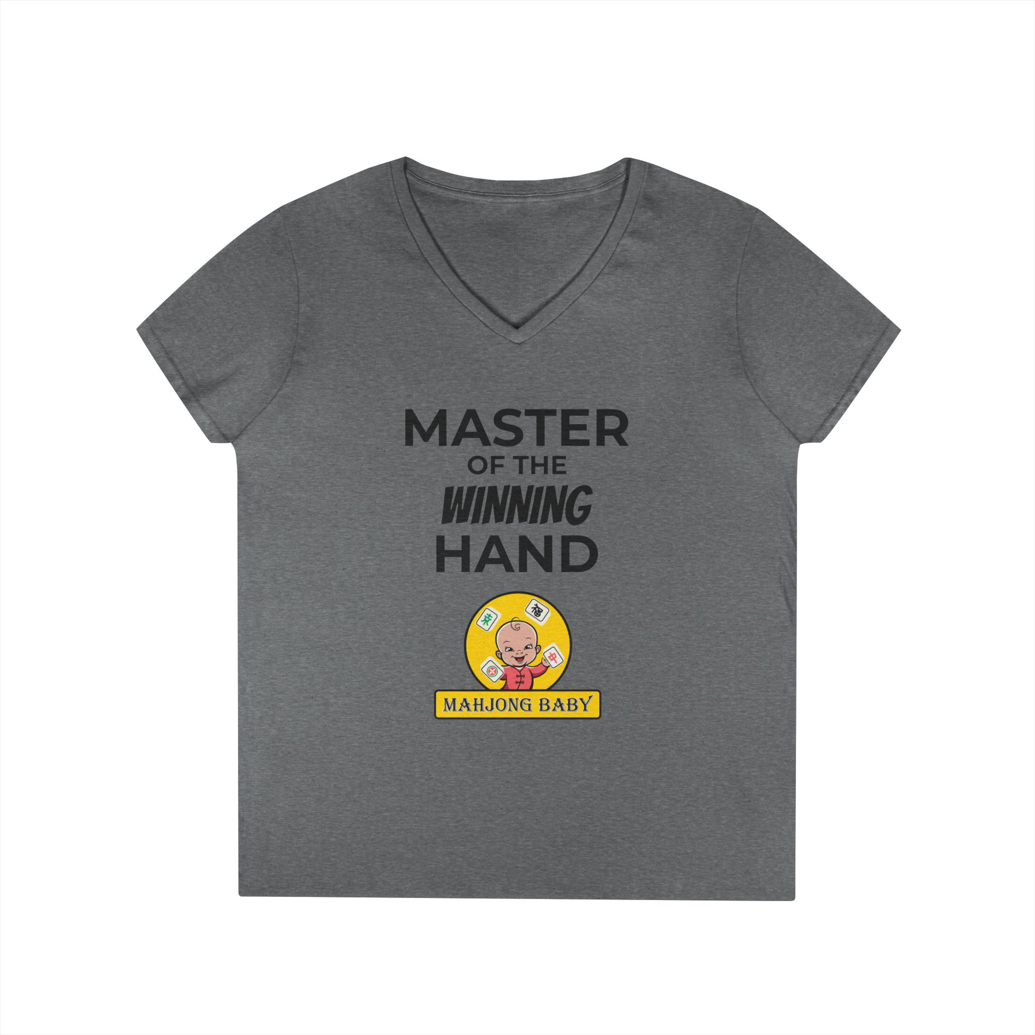 Mahjong Baby V-Neck T-Shirt | Master of the Winning Hand Tee - Image 13