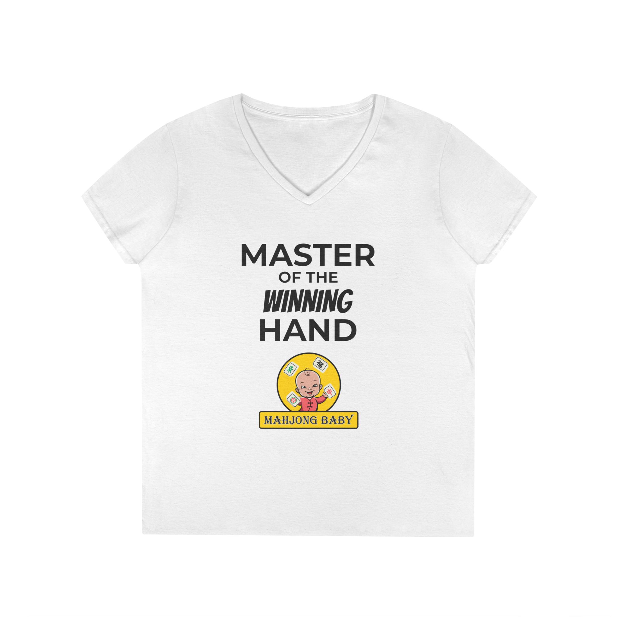 Mahjong Baby V-Neck T-Shirt | Master of the Winning Hand Tee - Image 2