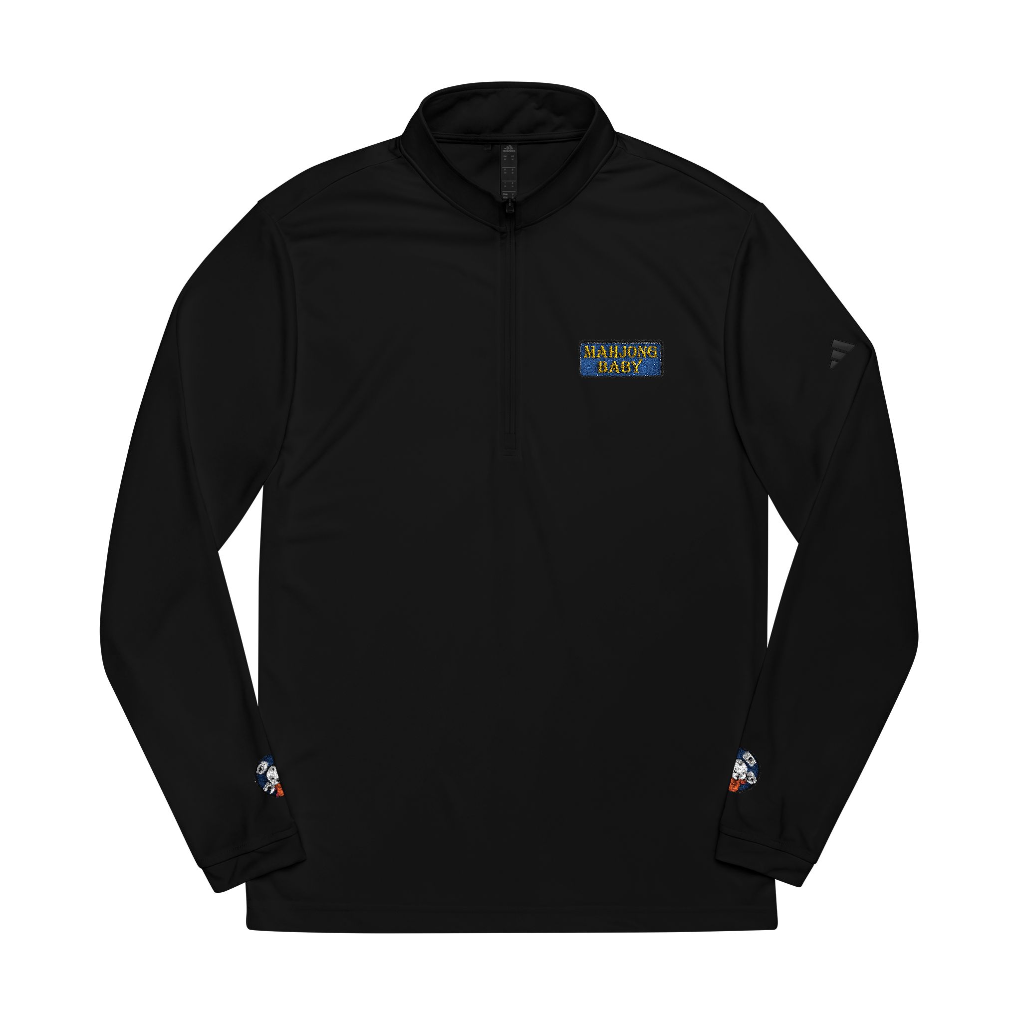 Mahjong Baby Embroidered Quarter-Zip Pullover | Retro Tiger Crest Performance Layer - Image 26