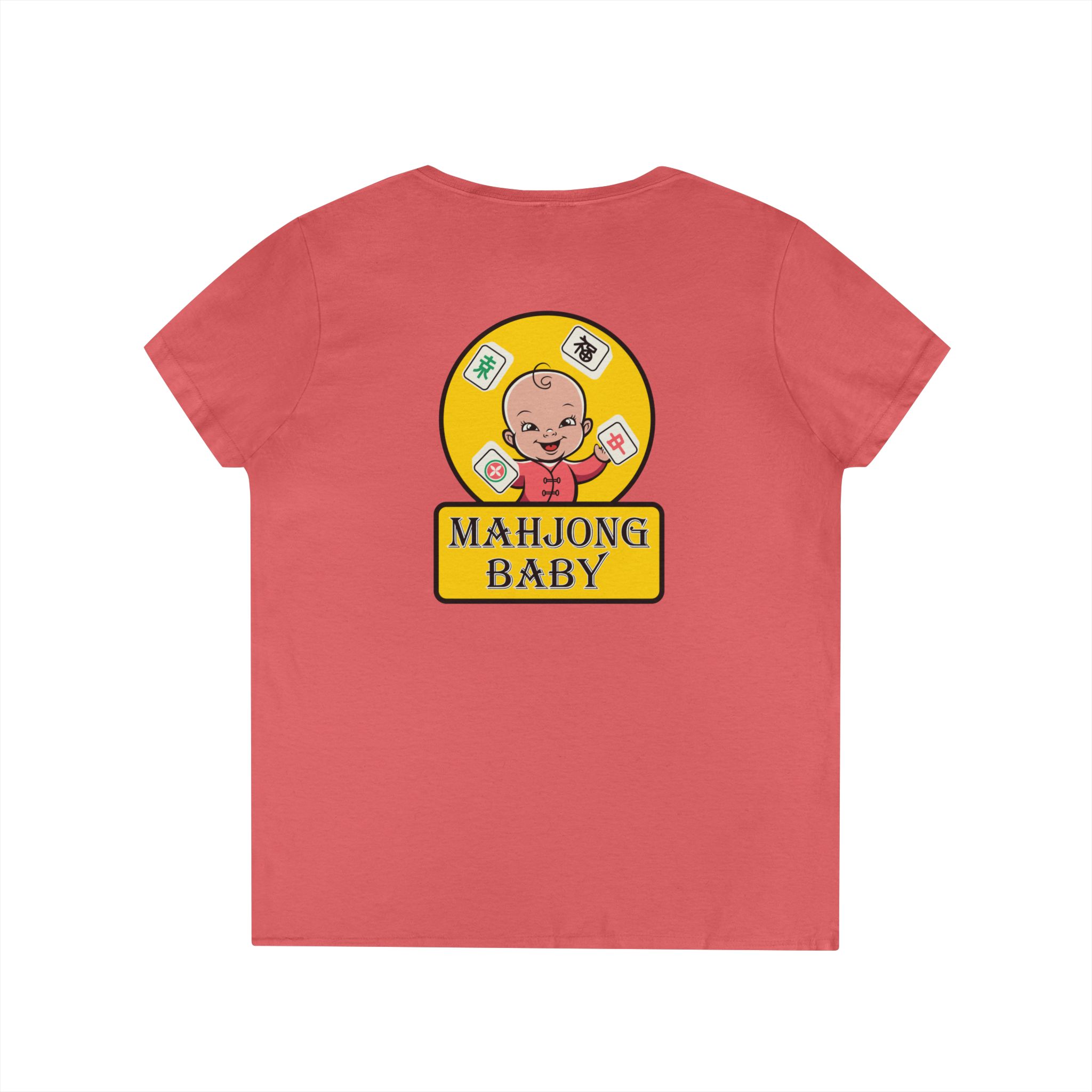 Mahjong Baby V-Neck T-Shirt | Master of the Winning Hand Tee - Image 5