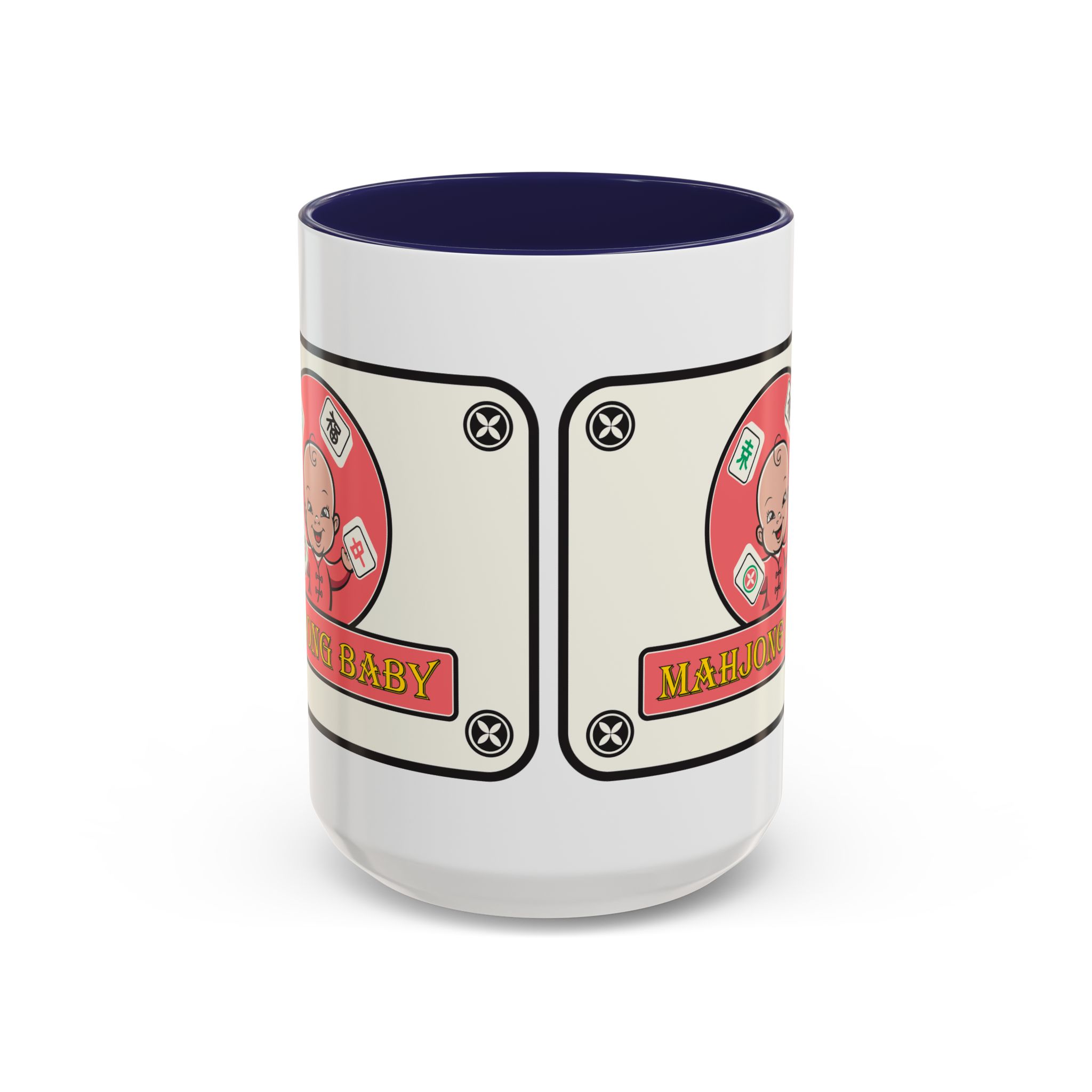 Mahjong Baby Accent Coffee Mug | Retro Ceramic Cup (11oz & 15oz) - Image 25