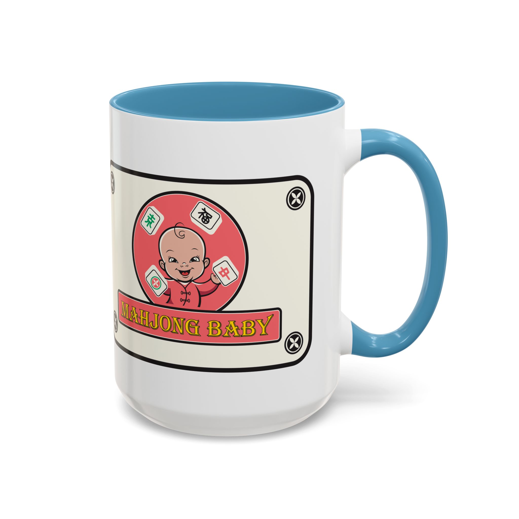 Mahjong Baby Accent Coffee Mug | Retro Ceramic Cup (11oz & 15oz) - Image 56