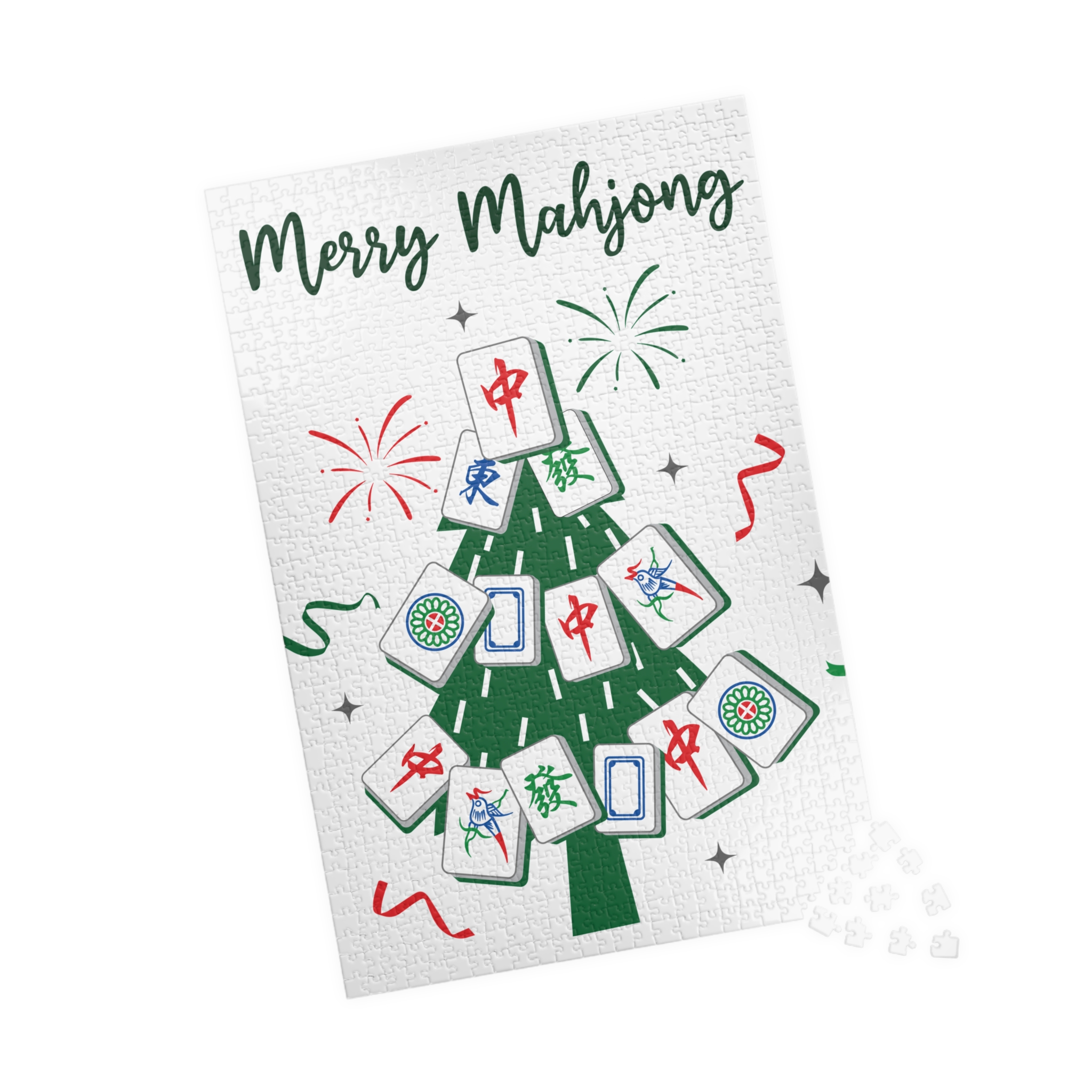Merry Mahjong Christmas Puzzle | Holiday Mahjong Jigsaw (110–1014 Pieces) - Image 3