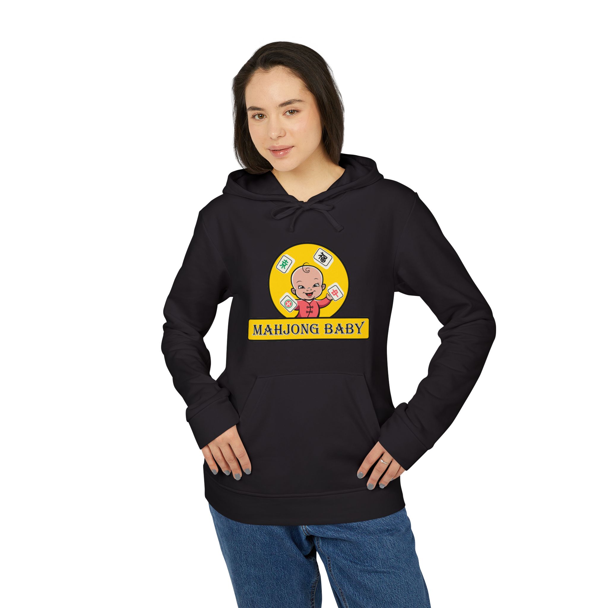 Mahjong Baby Hoodie | Cute Mahjong Graphic Pullover in Yellow - Image 38