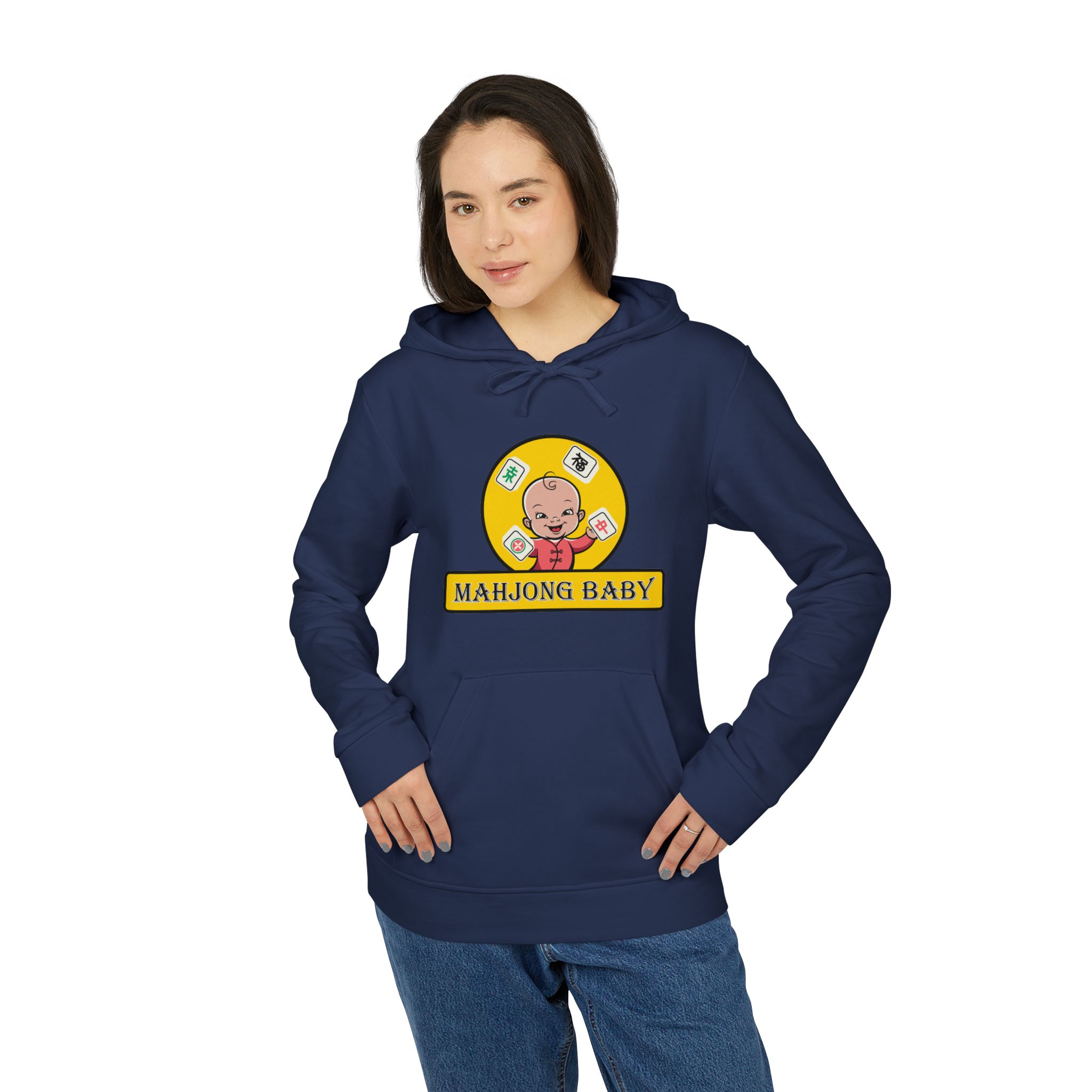Mahjong Baby Hoodie | Cute Mahjong Graphic Pullover in Yellow - Image 31