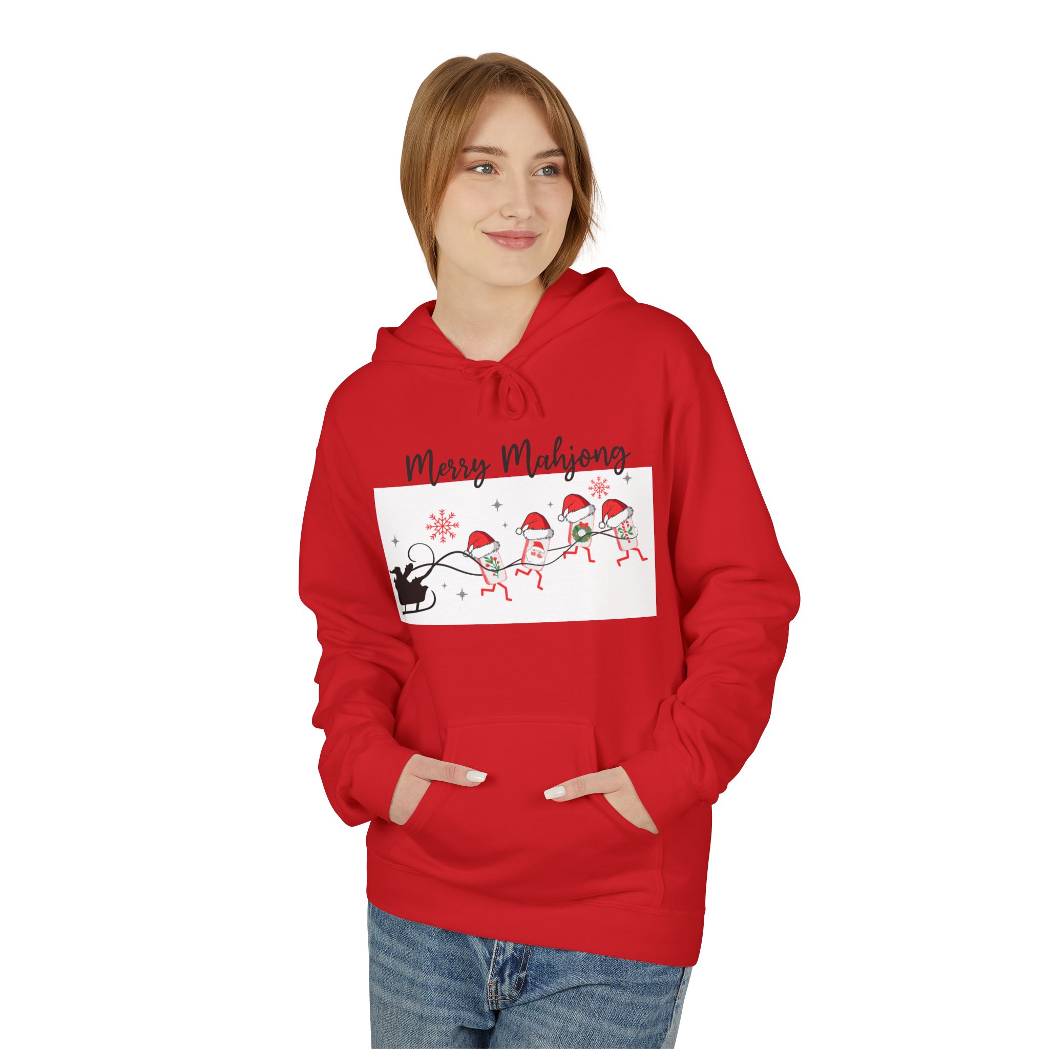 Merry Mahjong Christmas Hoodie | Festive Gnome Holiday Pullover - Image 55